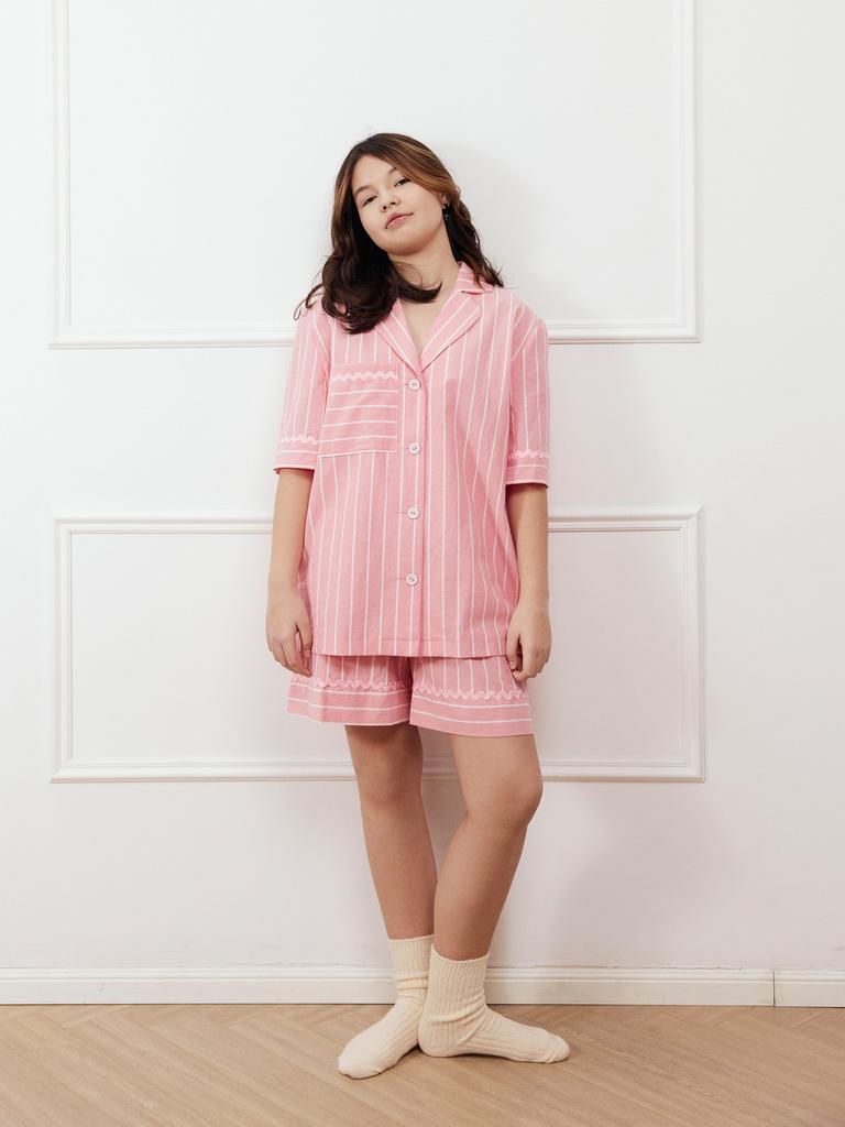 Подростковая пижама с шортами "Розовая полоска"