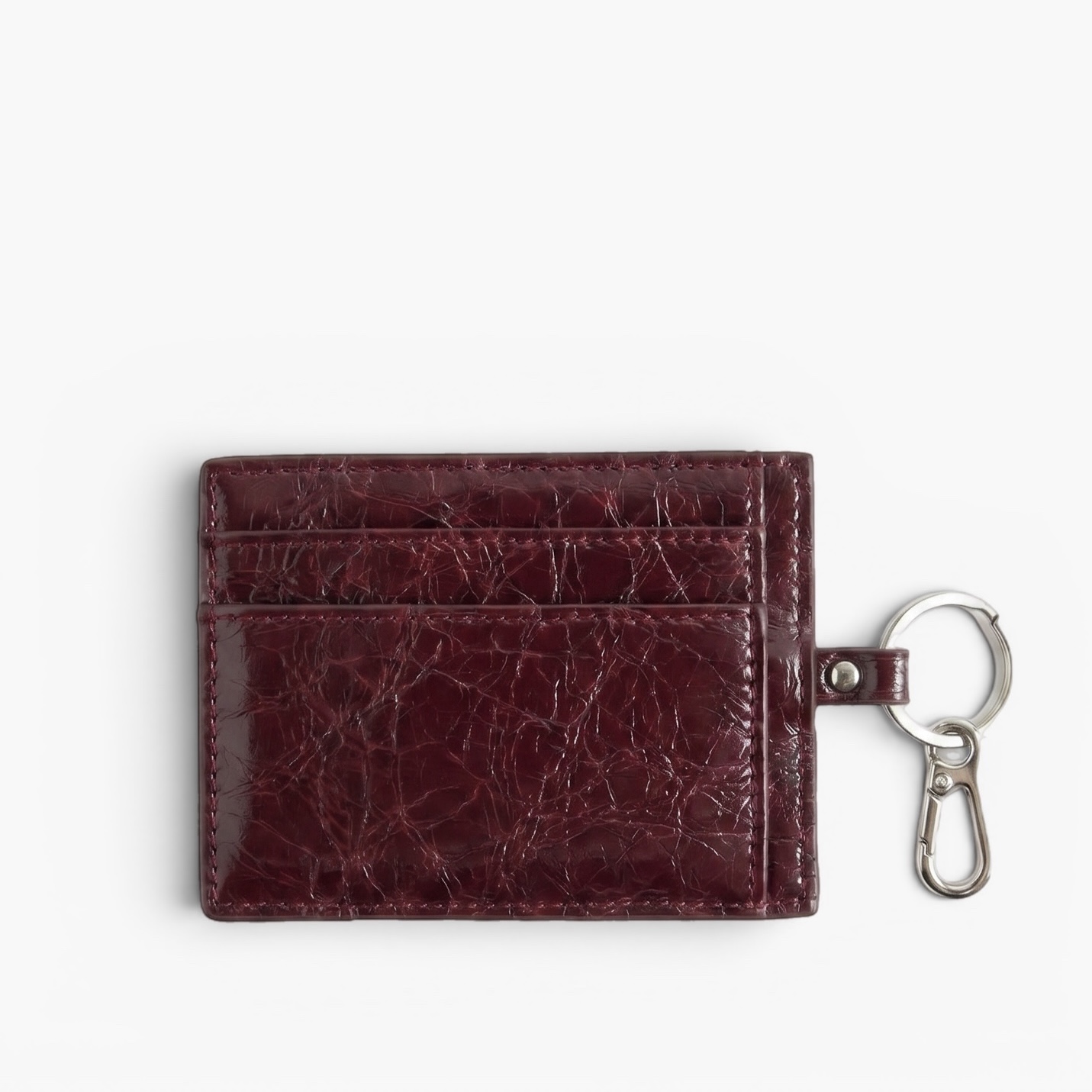 Картхолтер кожаный бургунди