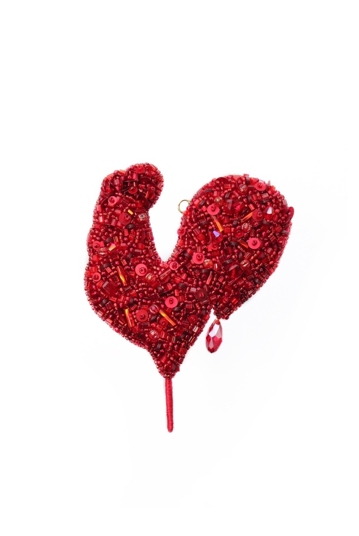 ёлочная игрушка "Петушок" в трёх цветах