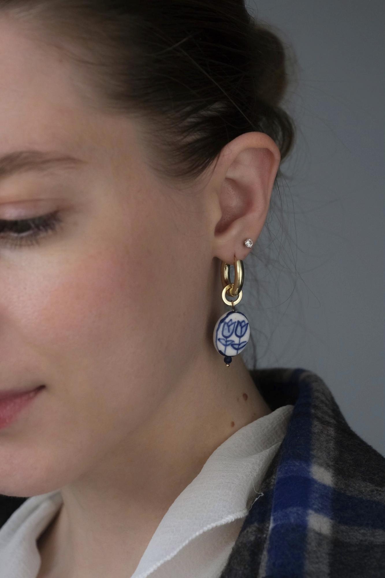 подвеска - синие тюльпаны