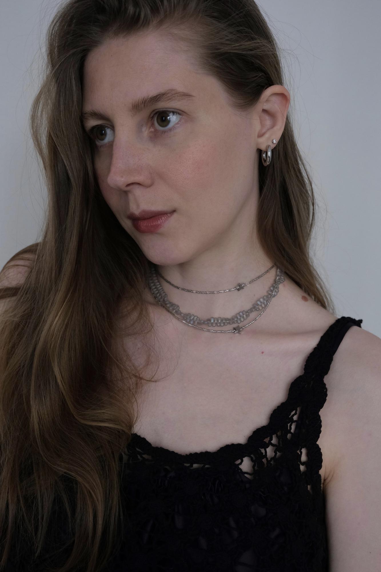 СЕТ МЕСЯЦА "Петербургская хтонь": чокер из японских бусин + двойной бисерный чокер