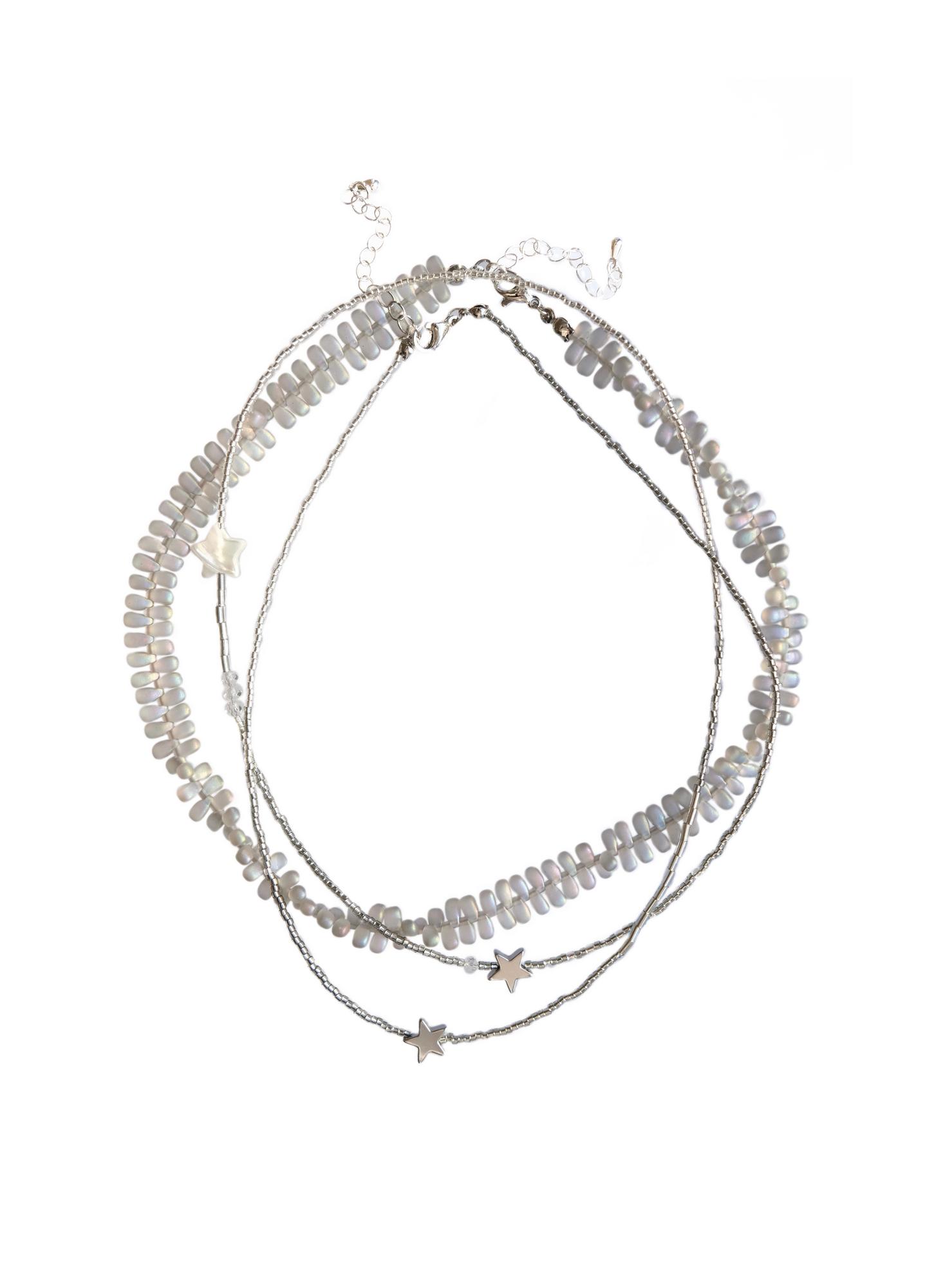 СЕТ МЕСЯЦА "Петербургская хтонь": чокер из японских бусин + двойной бисерный чокер