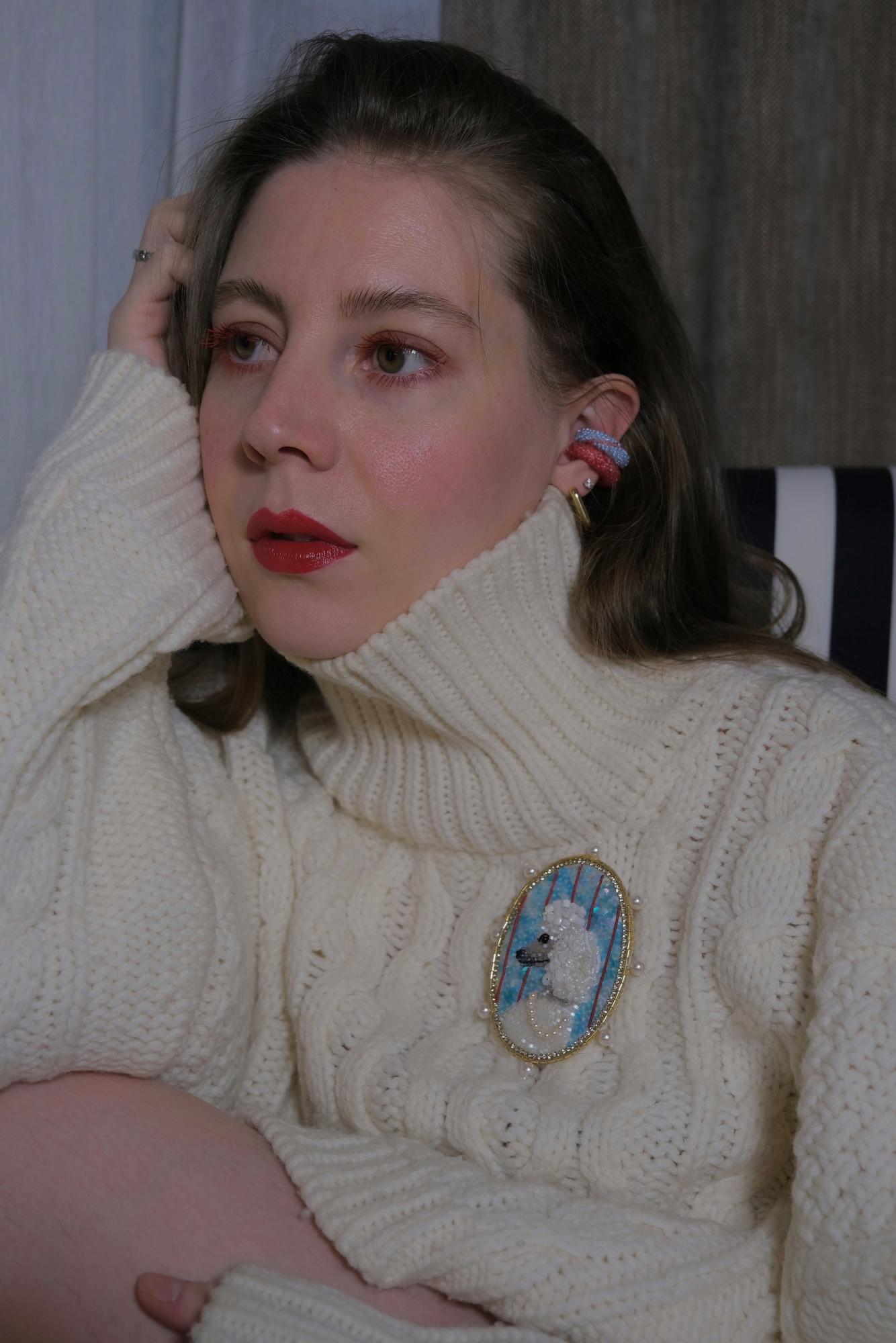 брошь "Пудель"