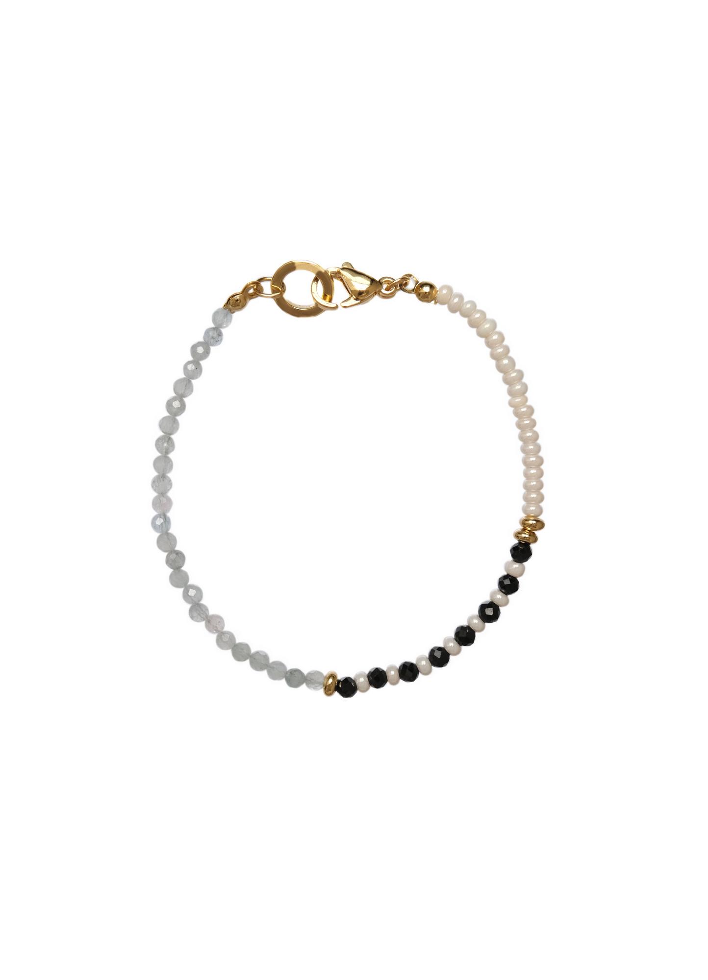 браслет "Полосатый аквамарин"