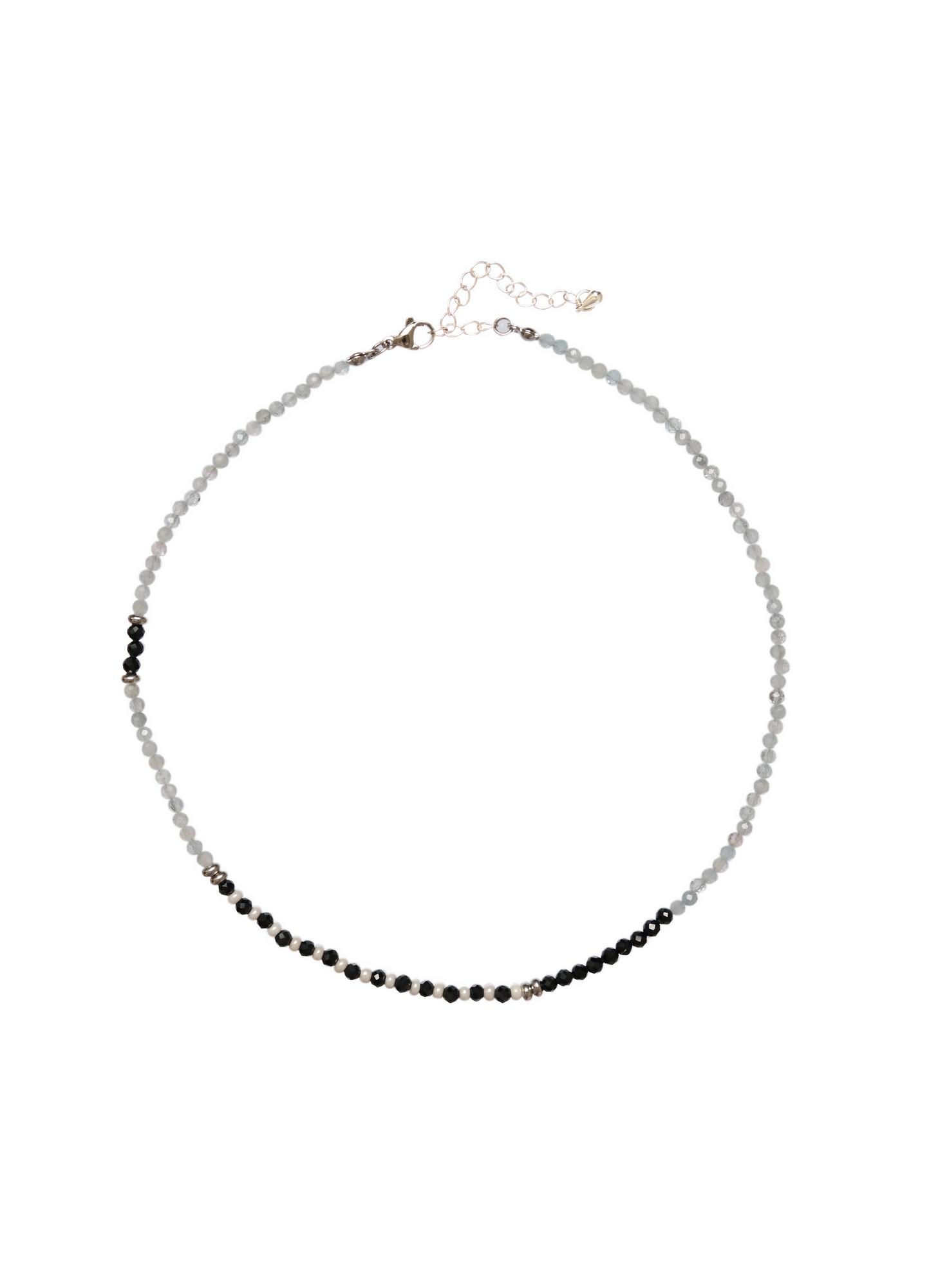 чокер "Полосатый аквамарин"