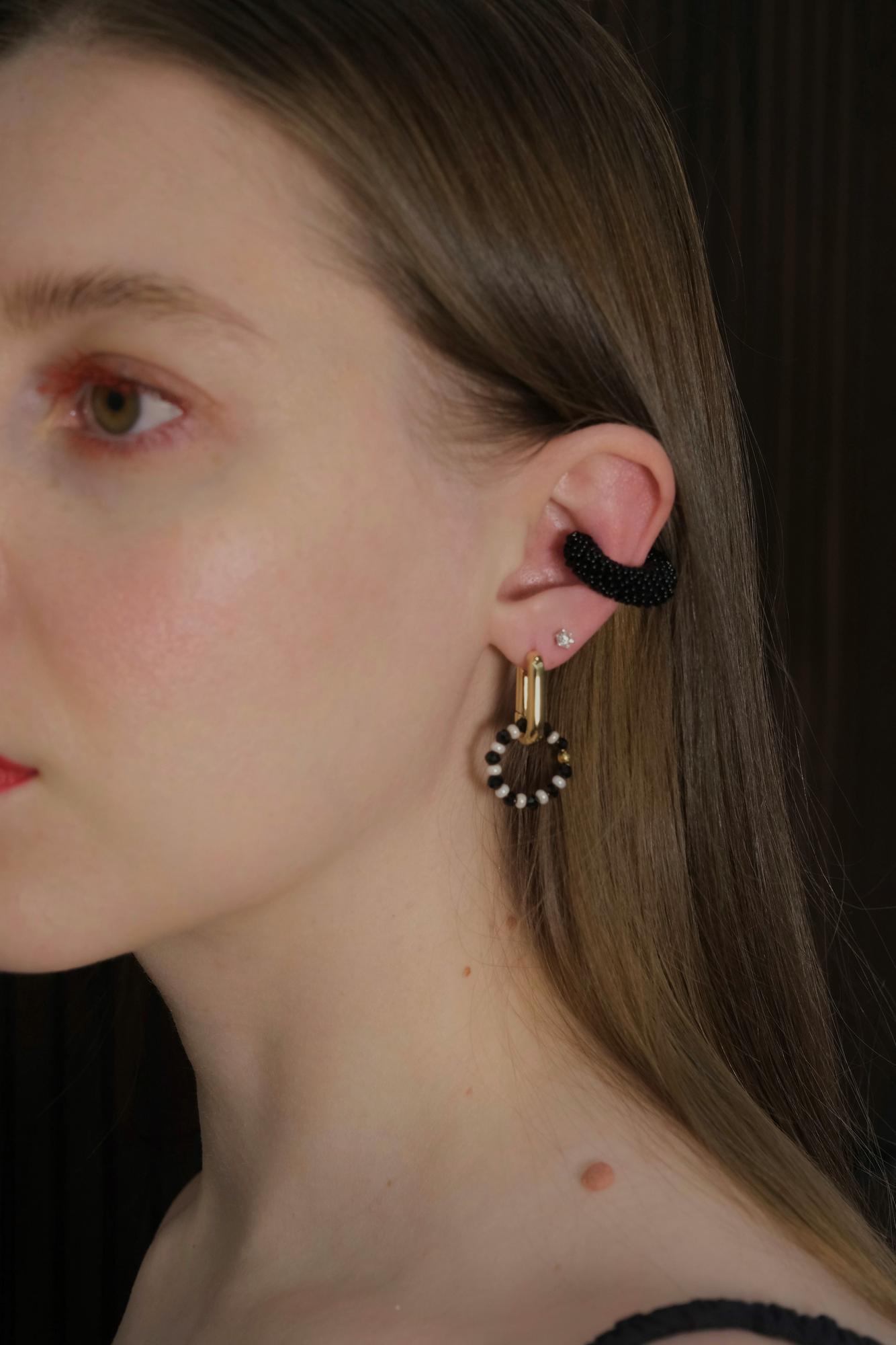 полосатая подвеска-колечко