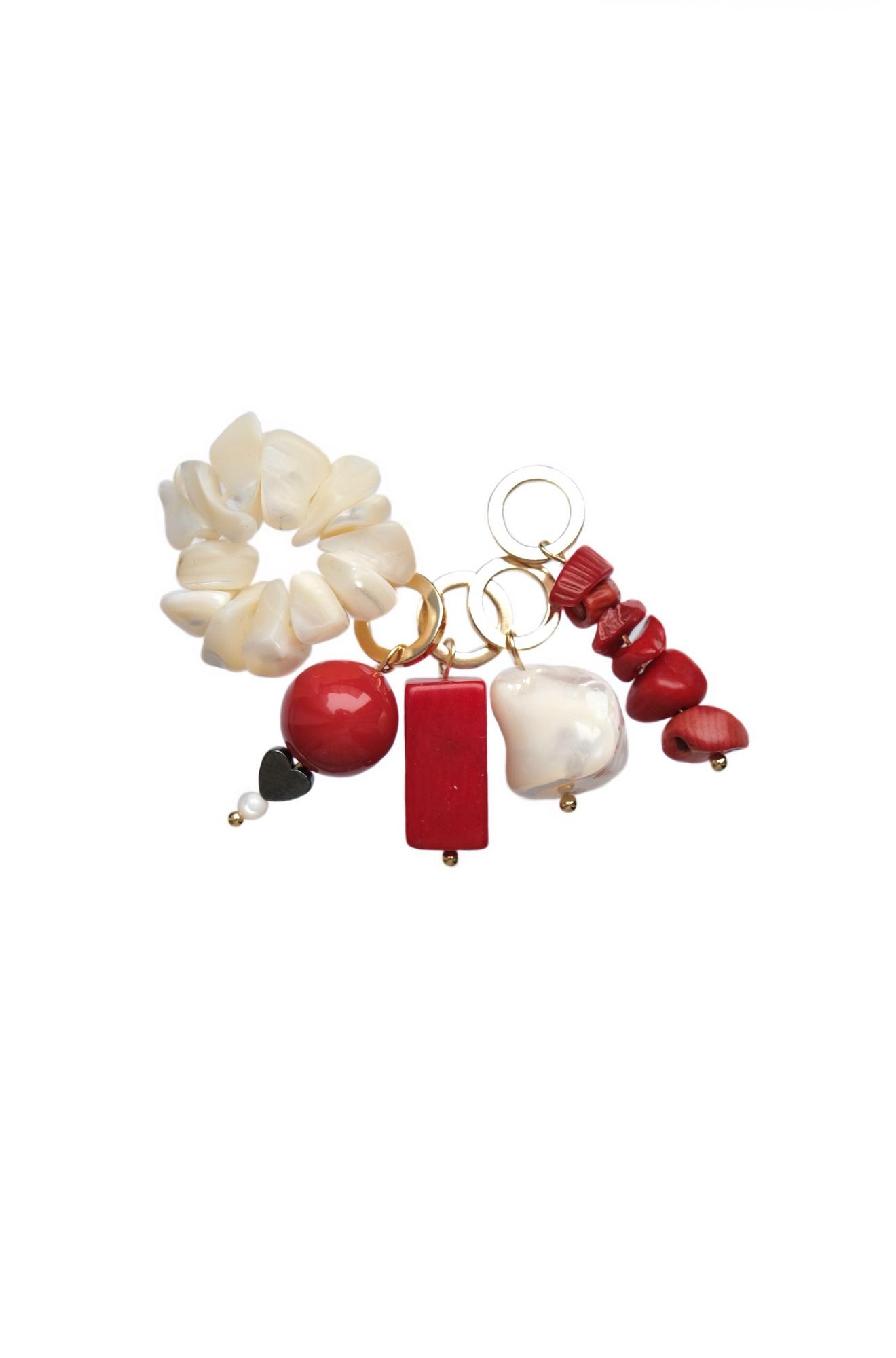 СЕТ МЕСЯЦА "Нежность и страсть": пять съёмных подвесок из натурального перламутра и коралла