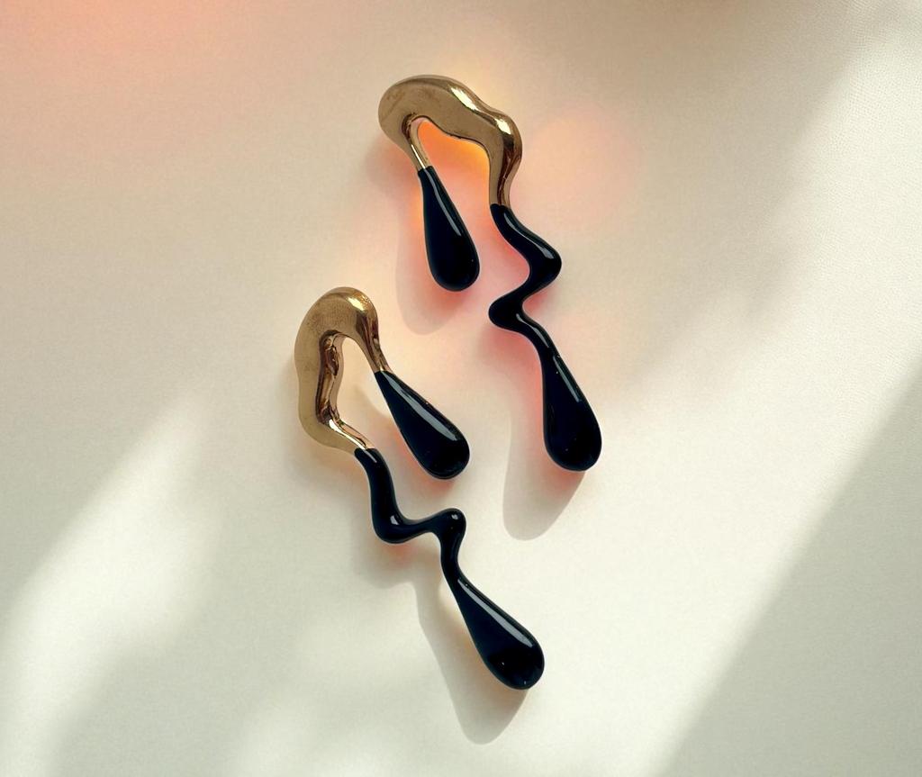 Серьги "Опра" черные