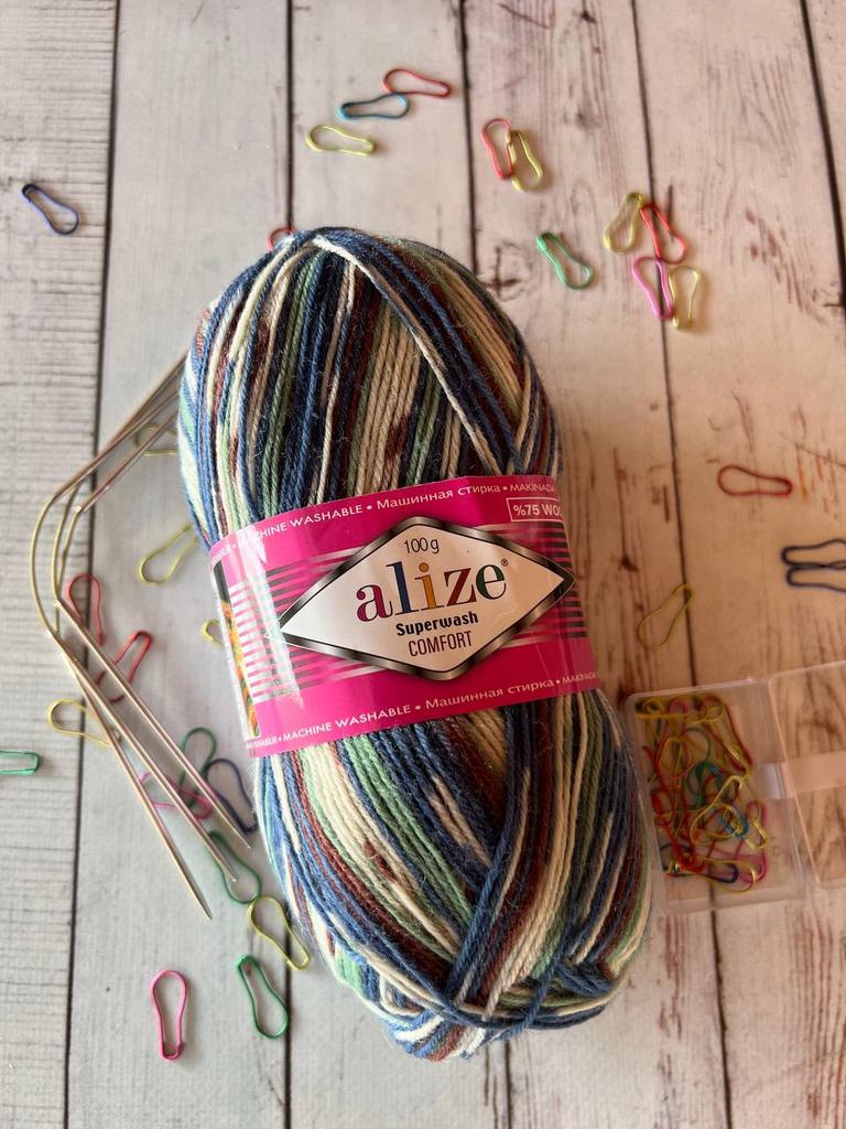 Superwash 100 Alize (Superwash comfort socks) цвет 7653