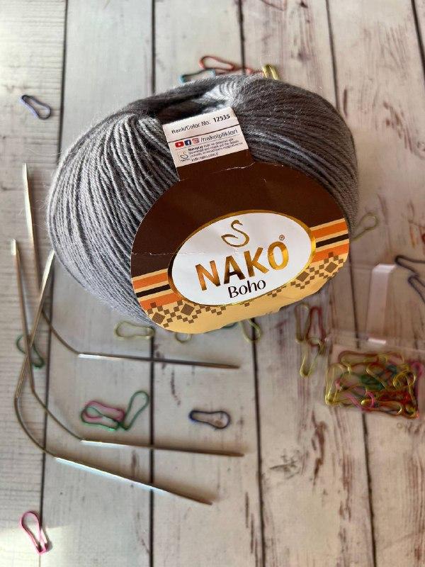 Boho цвет 12535 серый