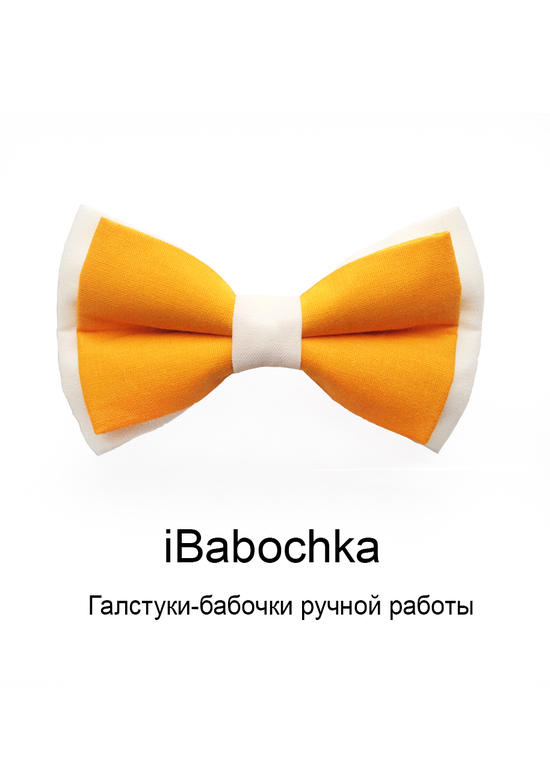 Двухцветный галстук-бабочка iWhiteOrange