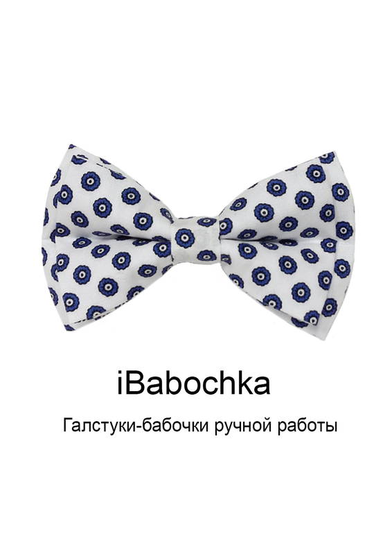 Галстук-бабочка в цветочек iBlueFlower