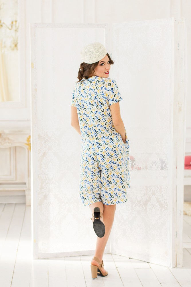 Соломенная пилотка. Цвет айвори