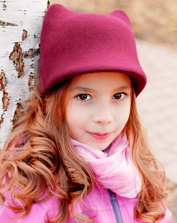 Жокейка с ушками "Kitti". Цвет винный