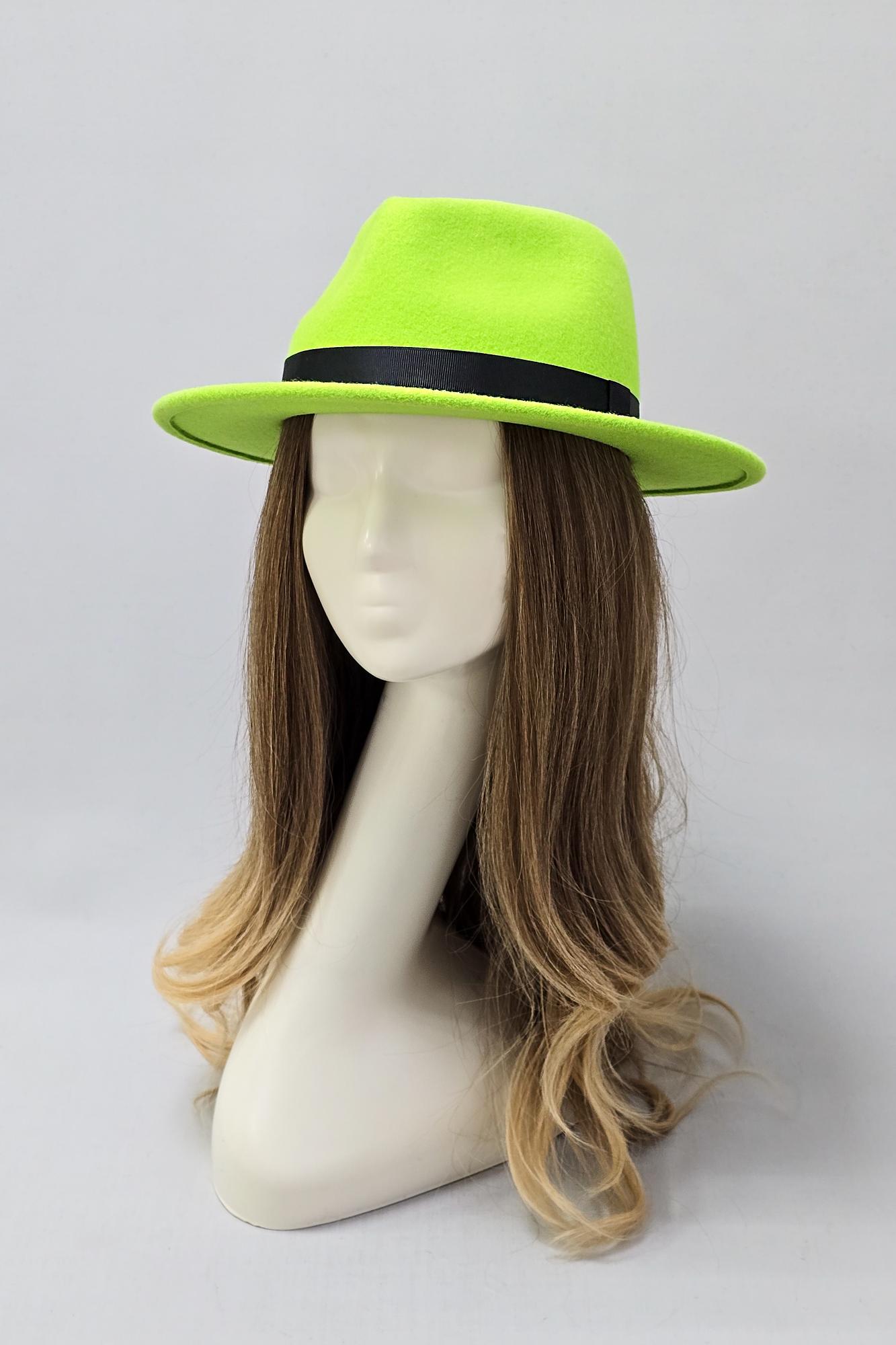 Шляпа федора остроносая Неон