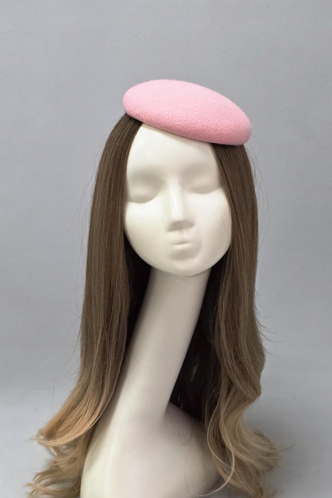 Шляпка-таблетка. Цвет розовый