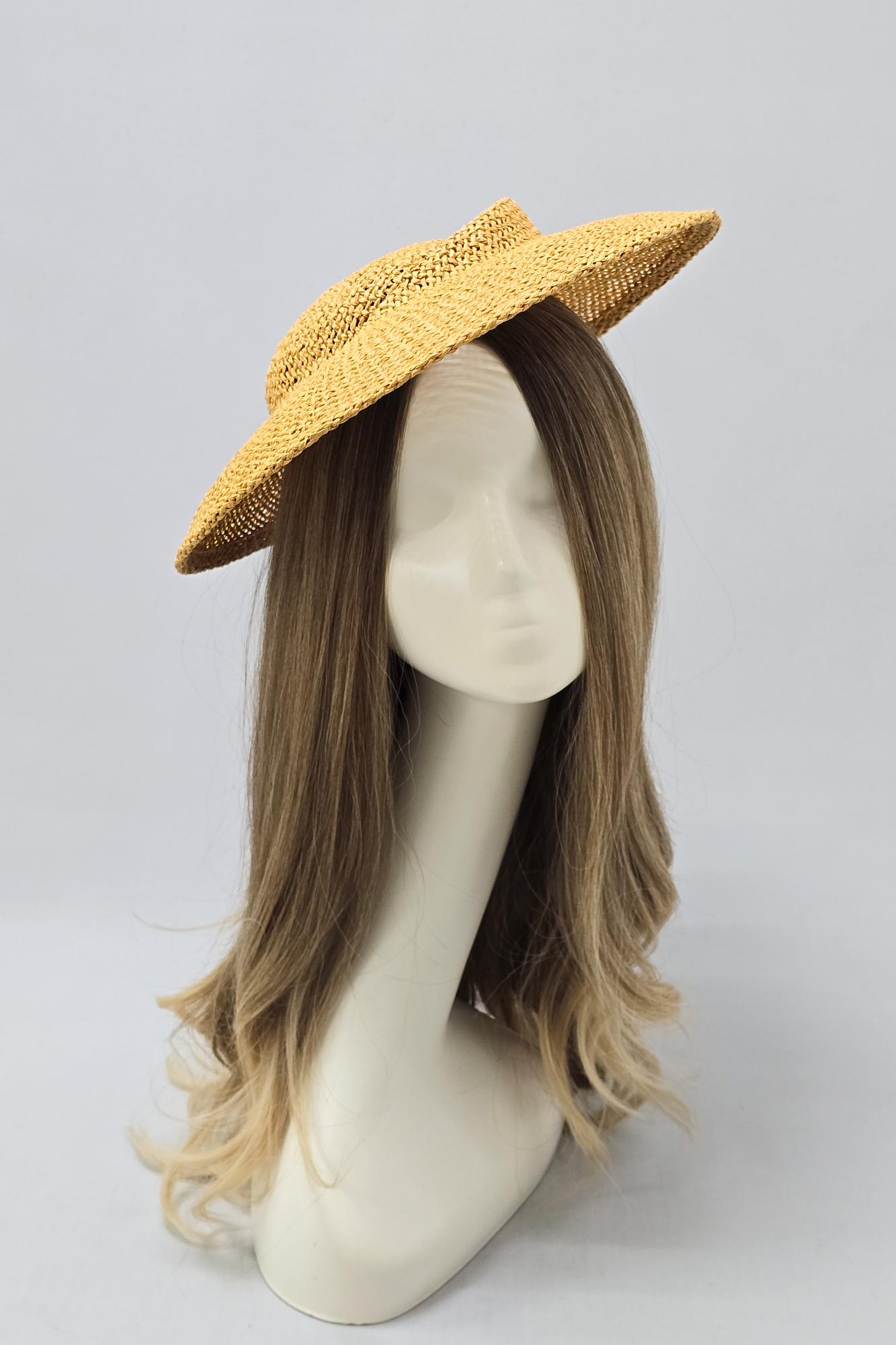 Авторская шляпа "Асьет". Цвет тыквенный 32 см..