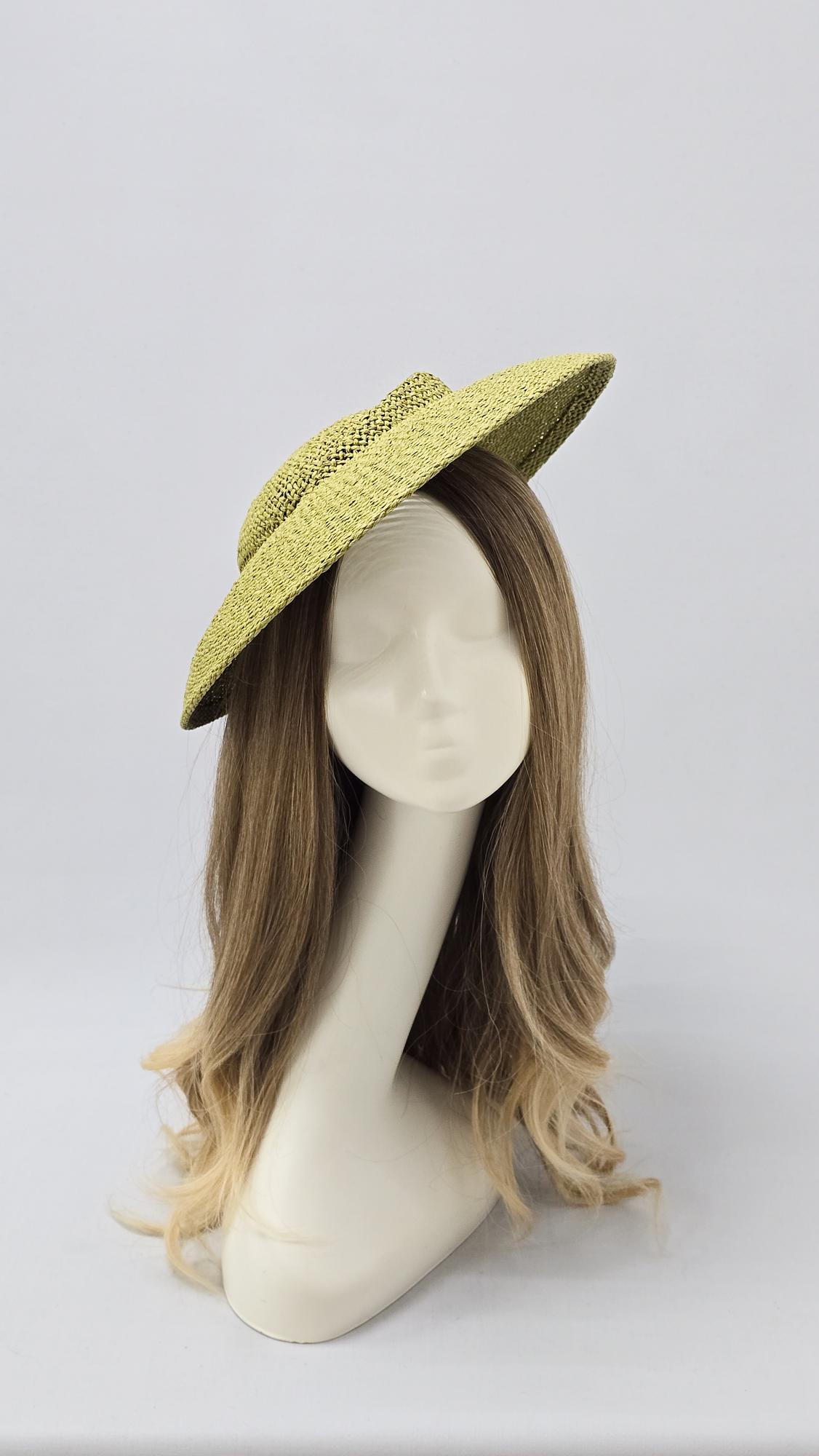 Авторская шляпа "Асьет". Цвет оливковый