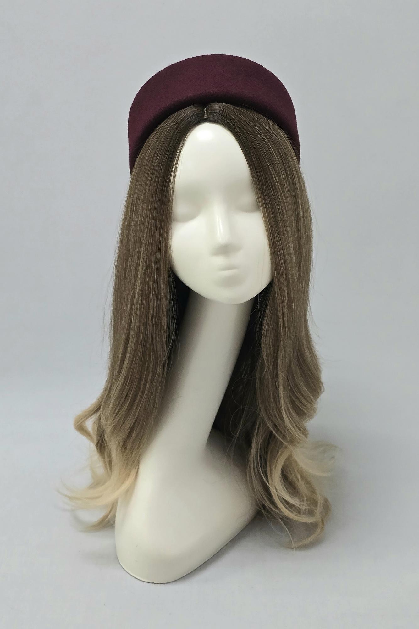 Шляпа фетровая Жаклин. Цвет винный