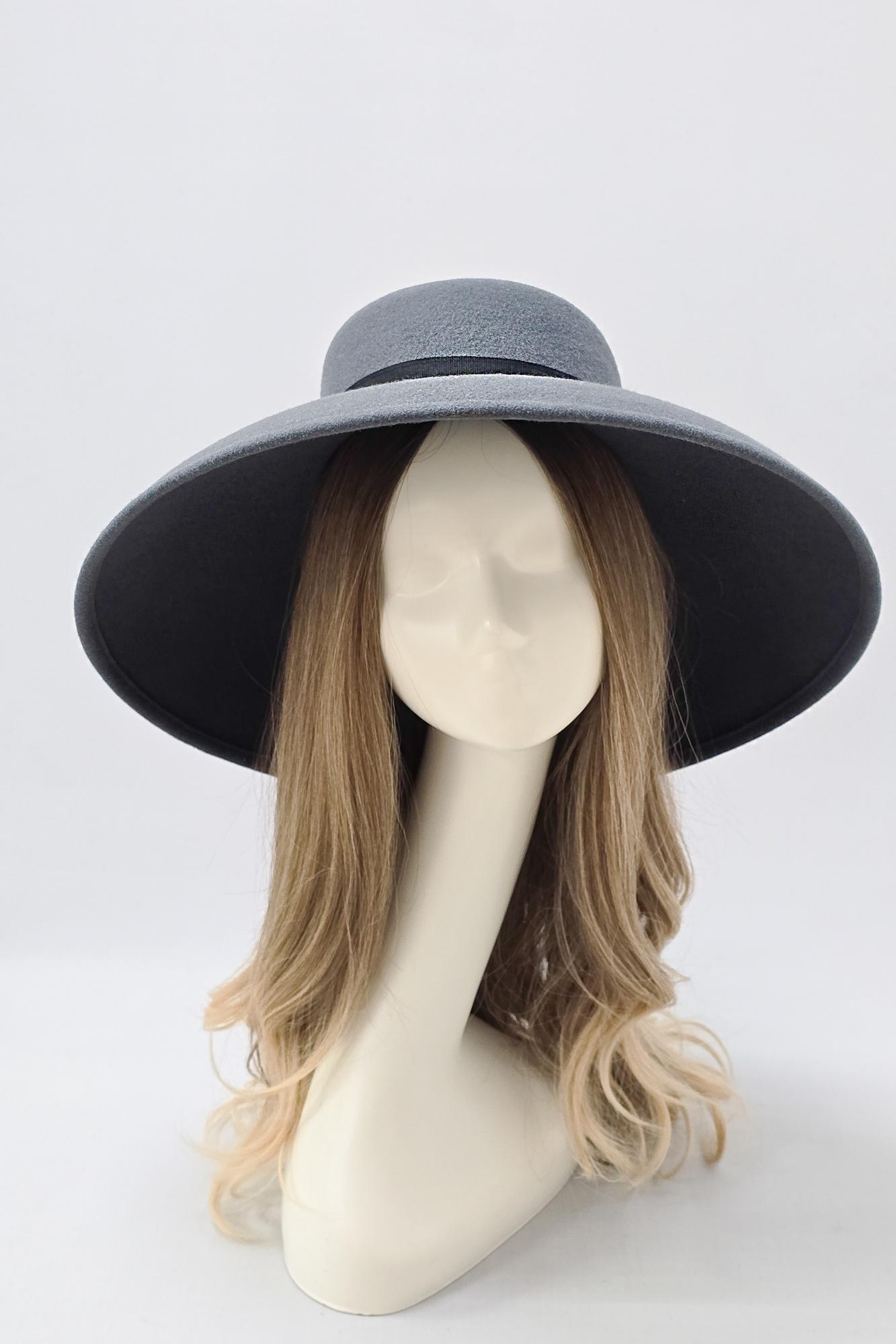 Широкополая шляпа "Незнакомка". Цвет графит