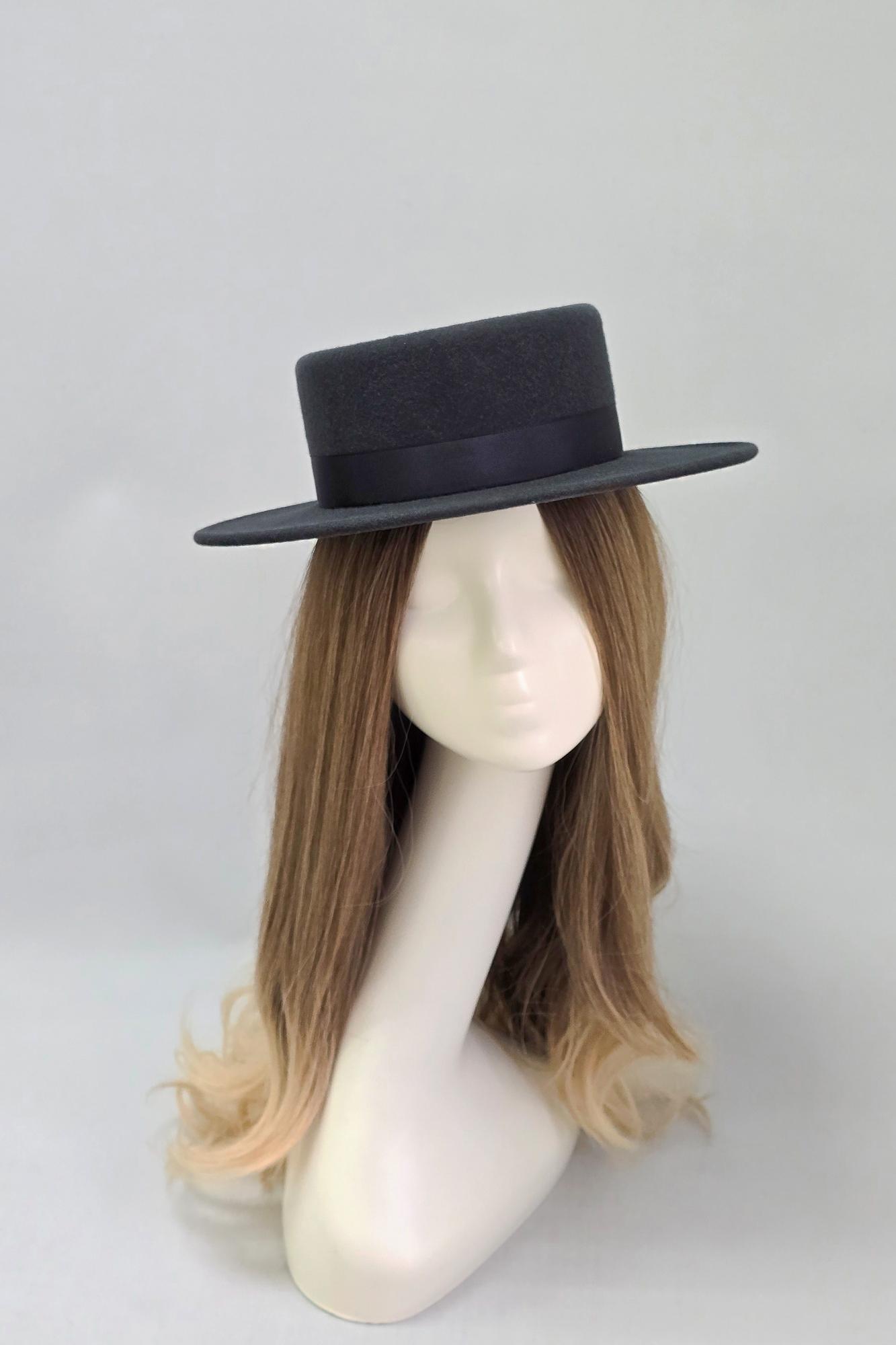 Шляпа канотье. Цвет графит