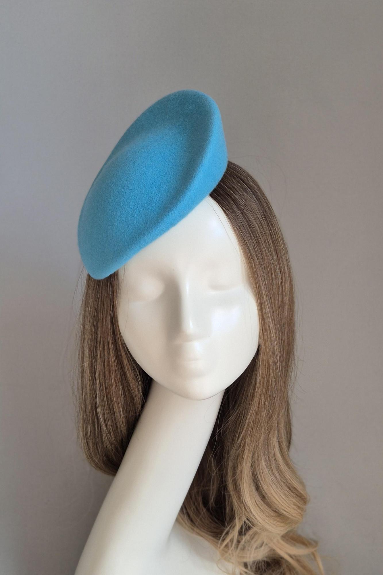 Вечерняя шляпка "Nataly" .Цвет голубой