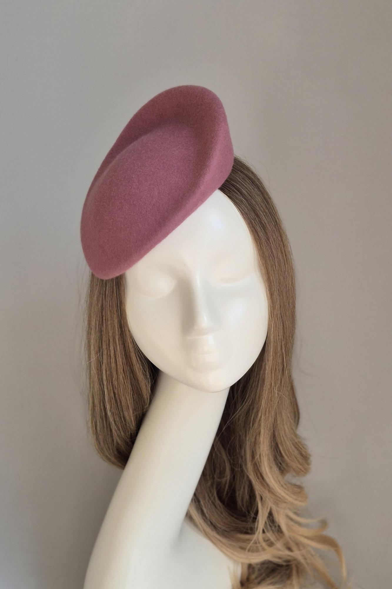 Вечерняя шляпка "Nataly" .Цвет античная роза