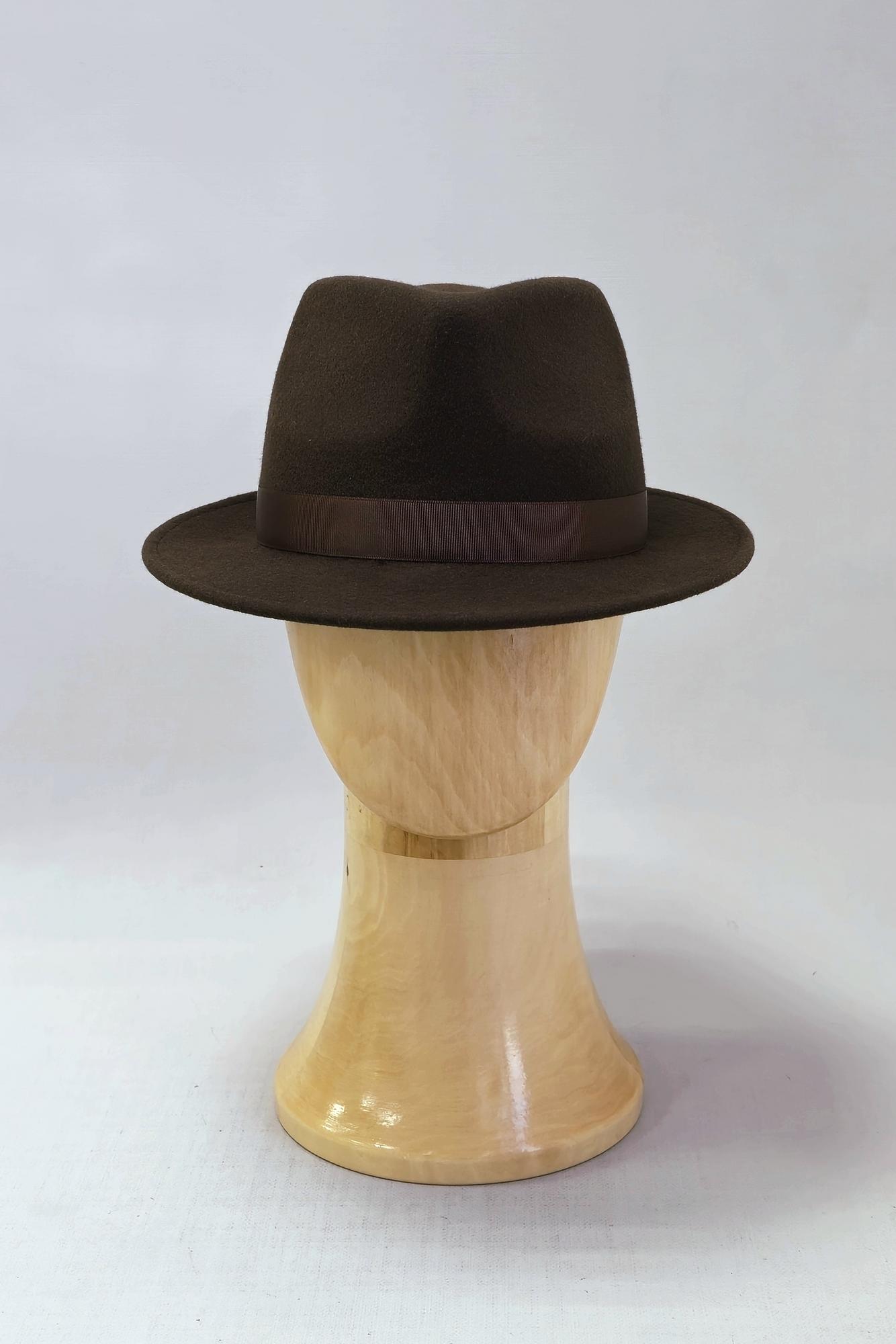 Шляпа федора мужская. Цвет табак