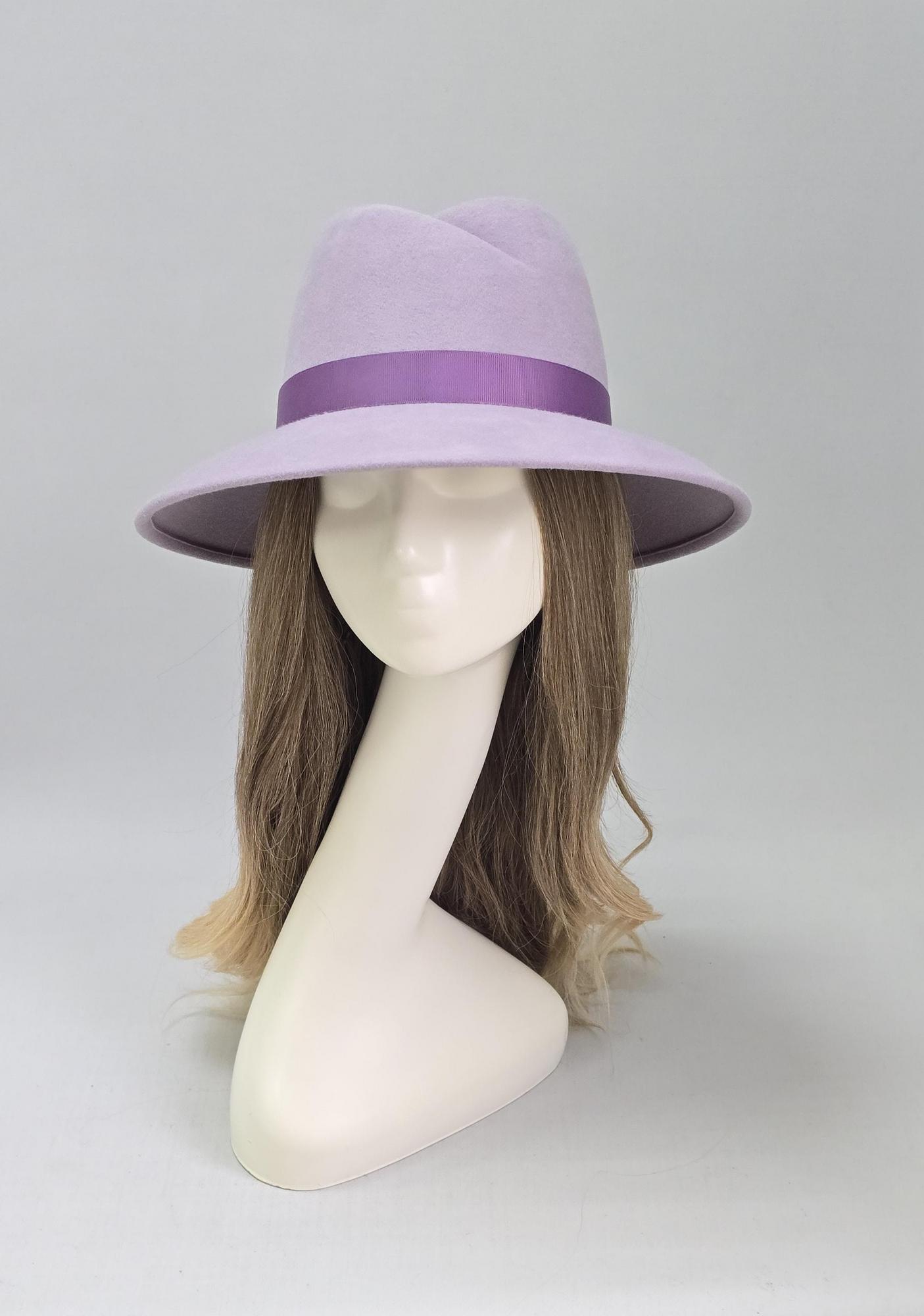 Шляпа Мишель. Цвет серо-сиреневый