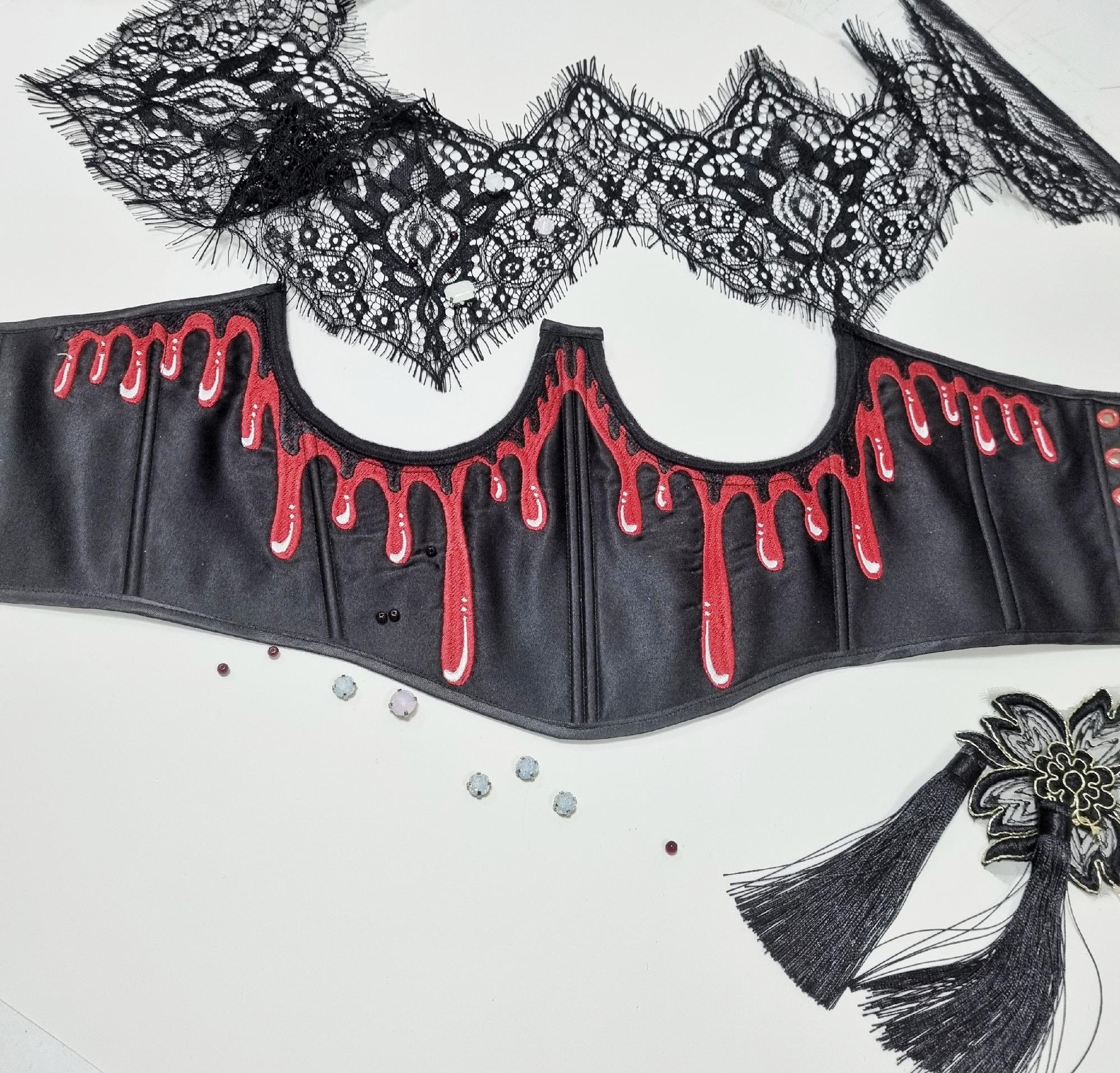 Готический подгрудный корсет "Lust"