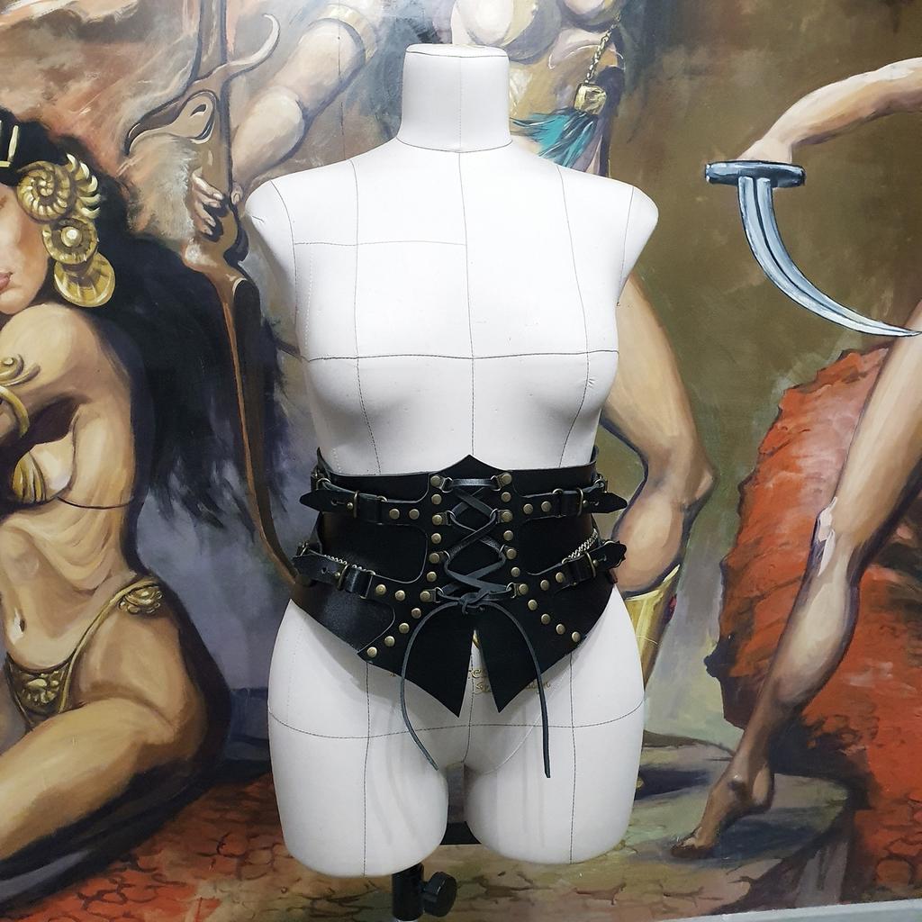 Корсет "Дубовый Лист"  из натуральной кожи