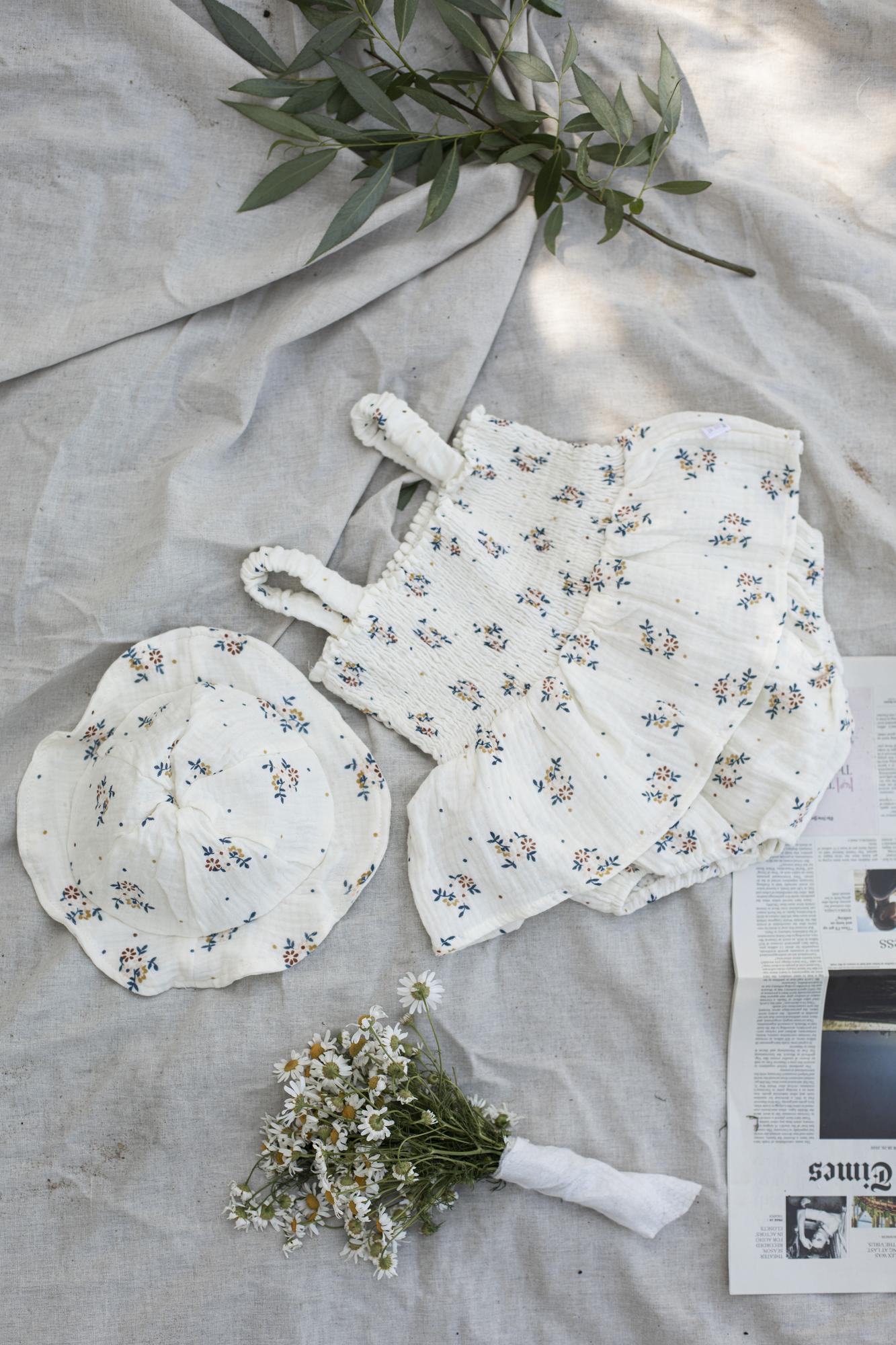 Комплект Боди c юбкой + Панама