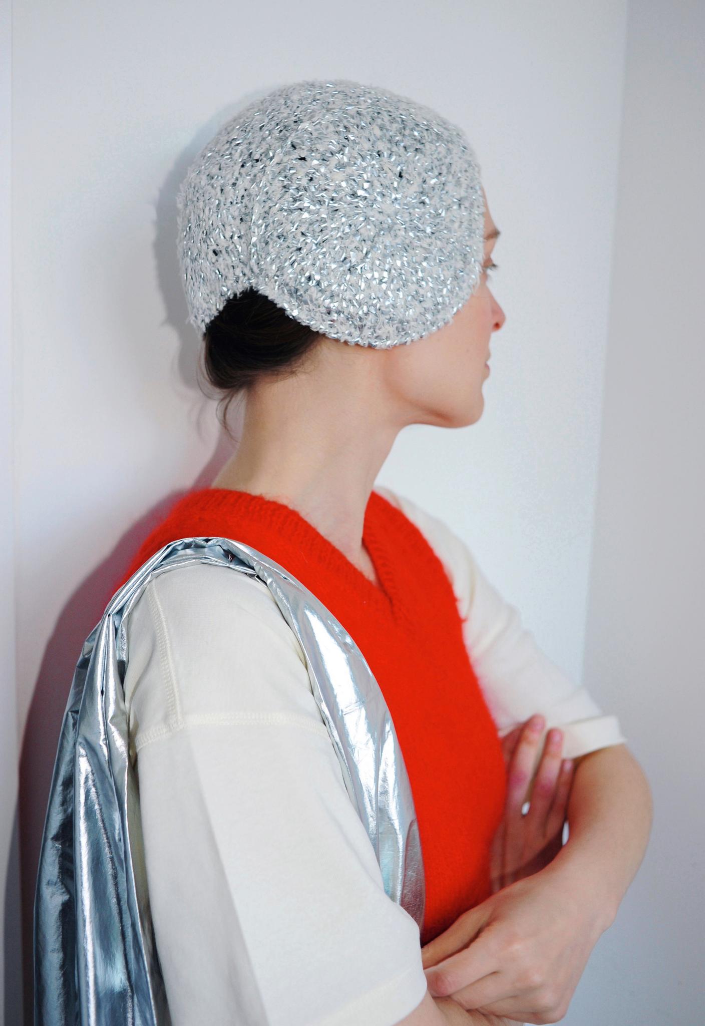 Swimming cap - silver foil