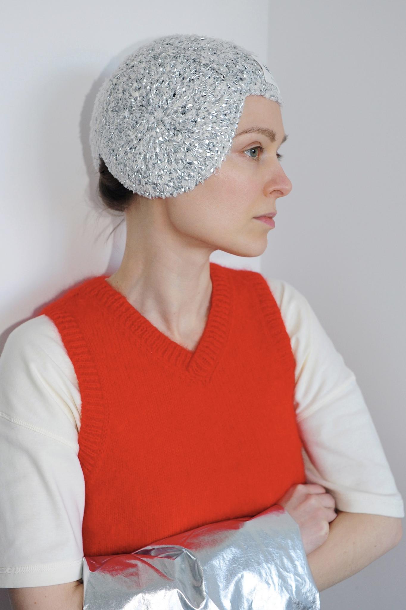 Swimming cap - silver foil