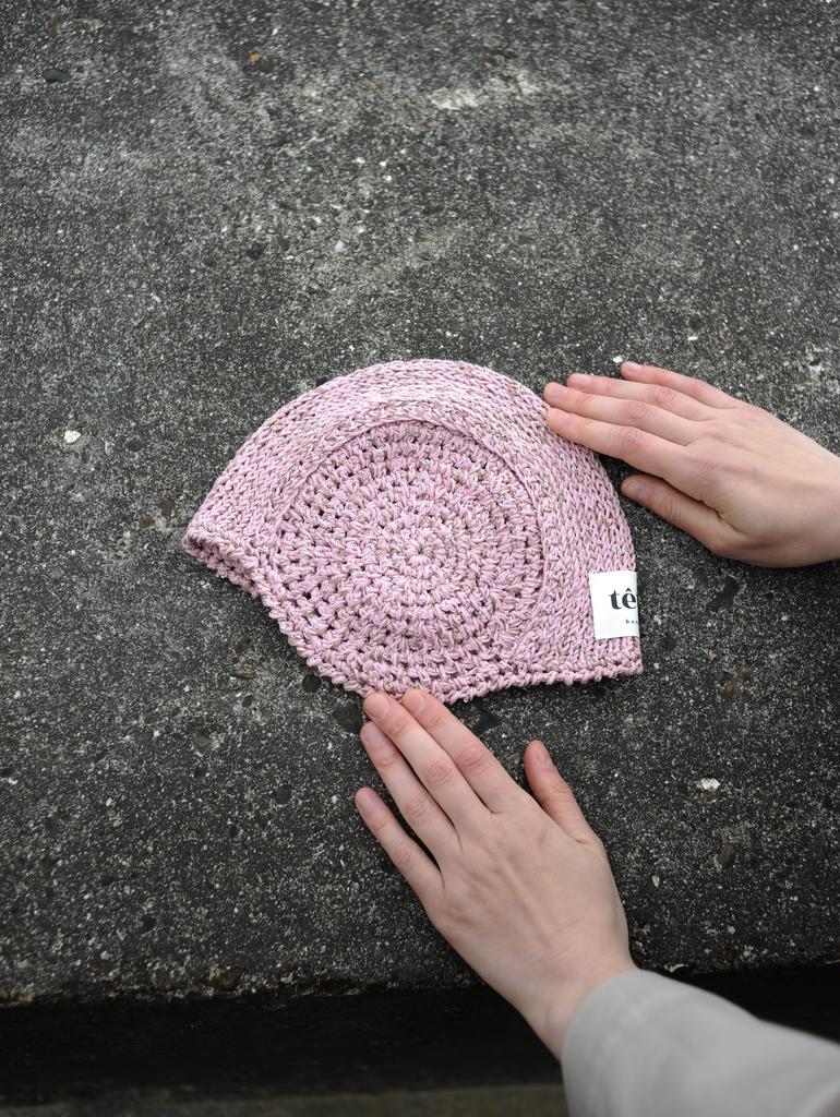 Swimming cap with micro sequins-pink