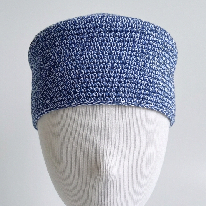 Melange pillbox hat