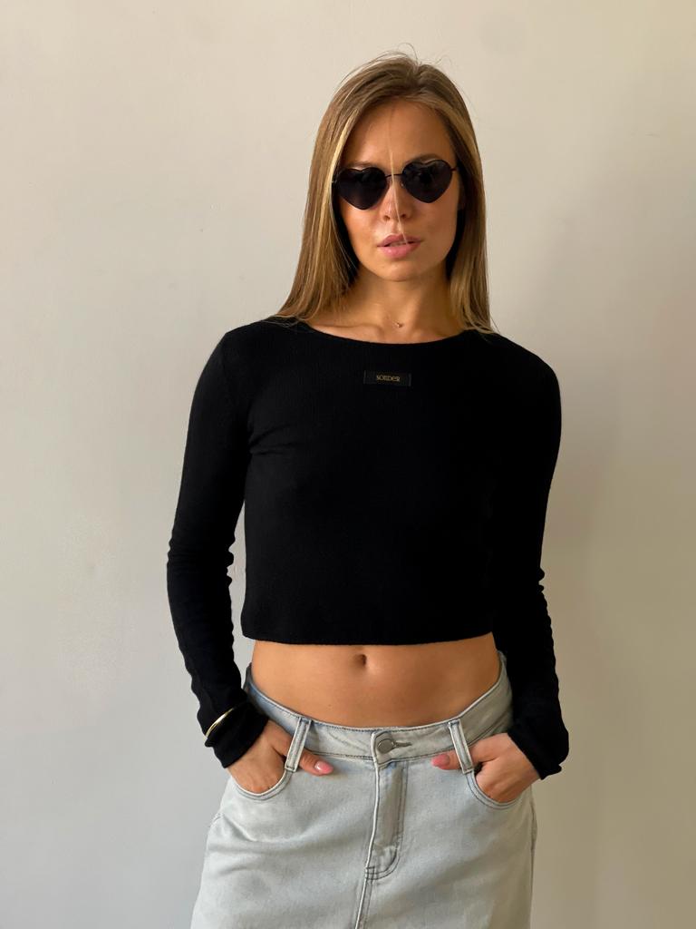 Лонгслив-кроп