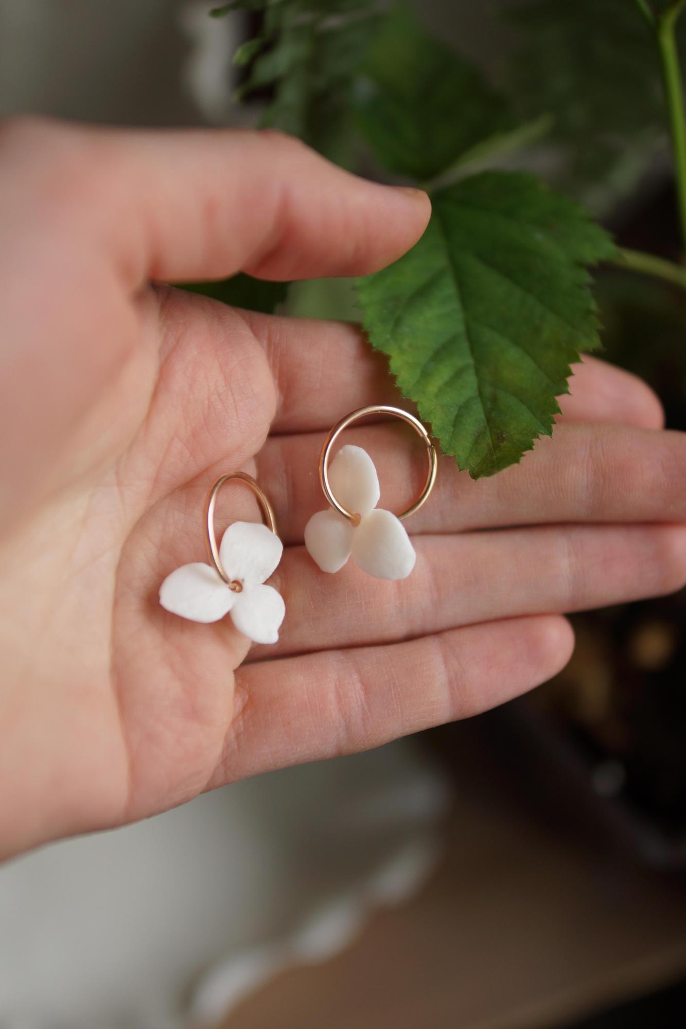 Серьги Гортензия