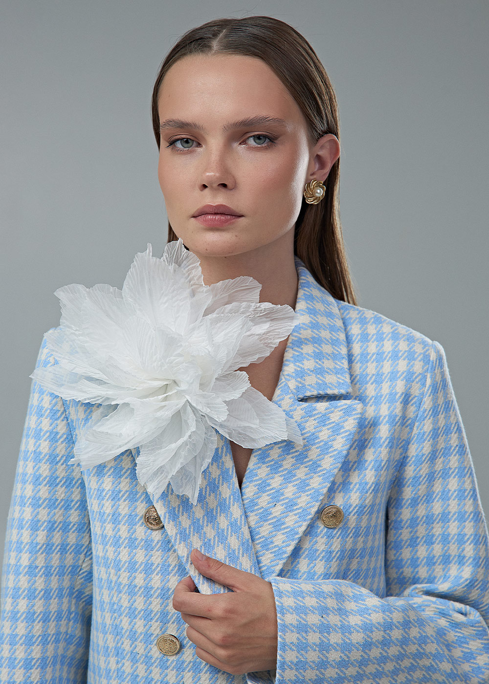 Peony plisse milky 20cm