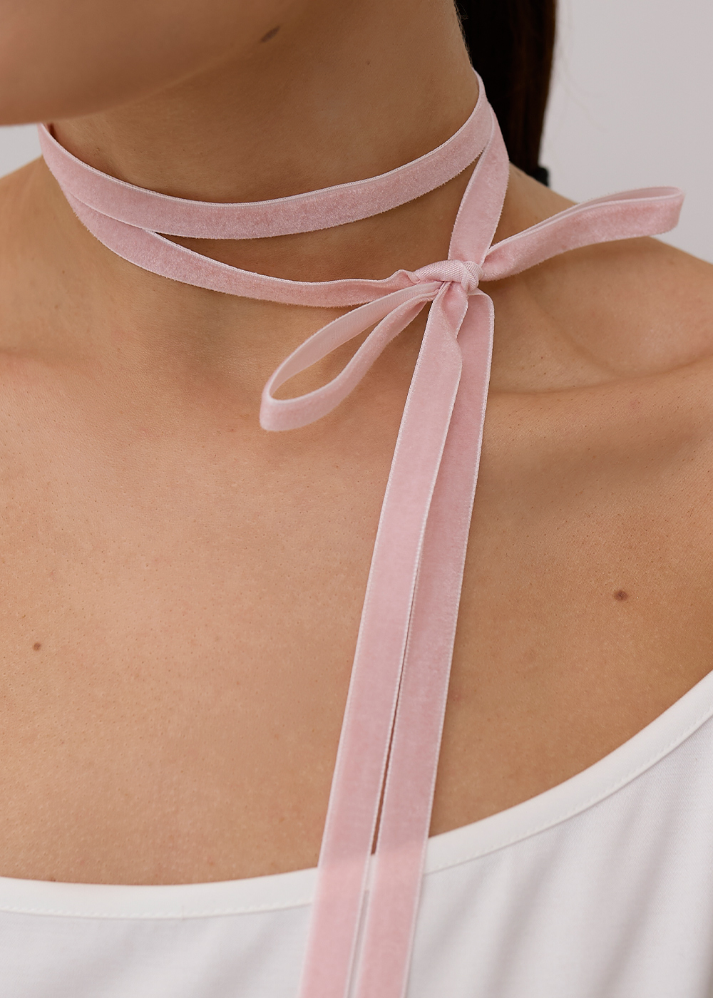 Tape velvet pink 1cm