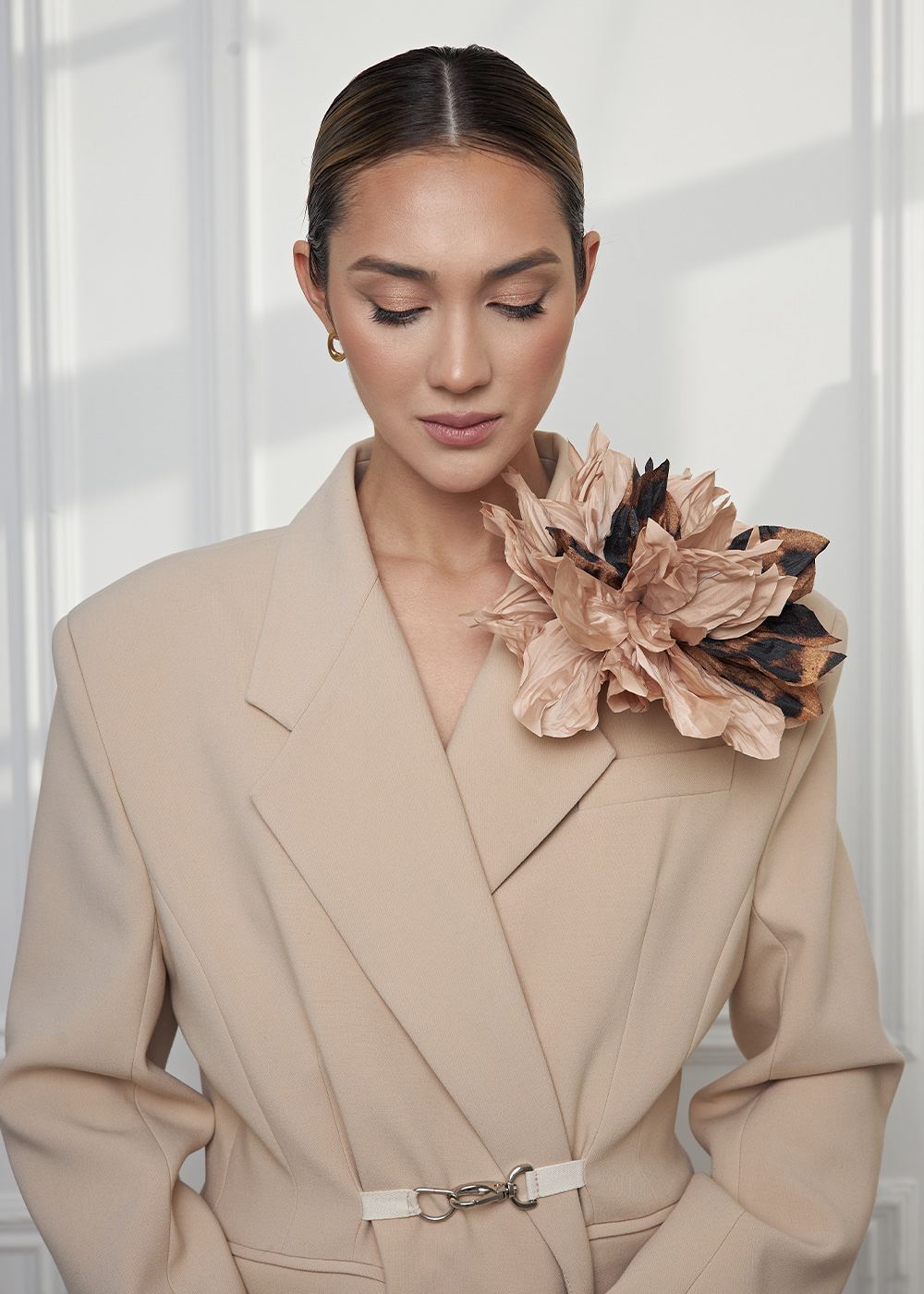 Peony cappuccino & leopard