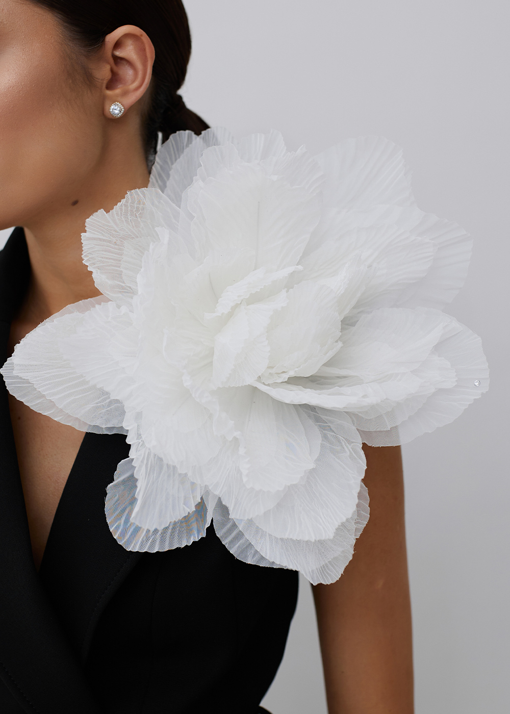 Peony plisse milky 30cm