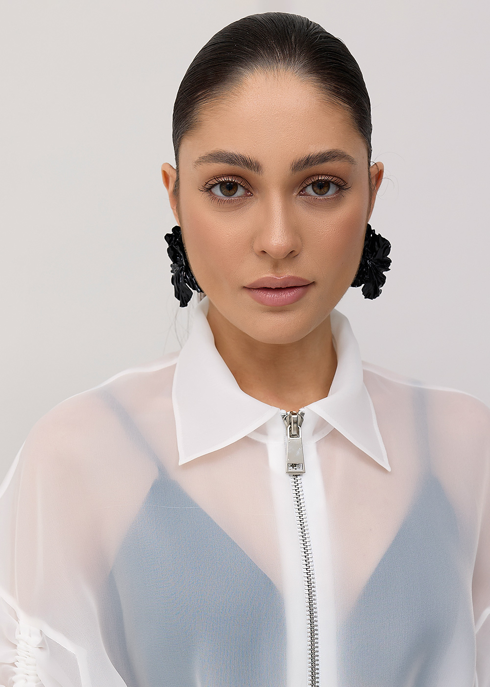 Earrings irises black