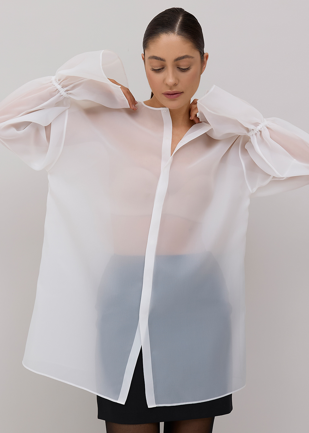 Blouse loose fit milky