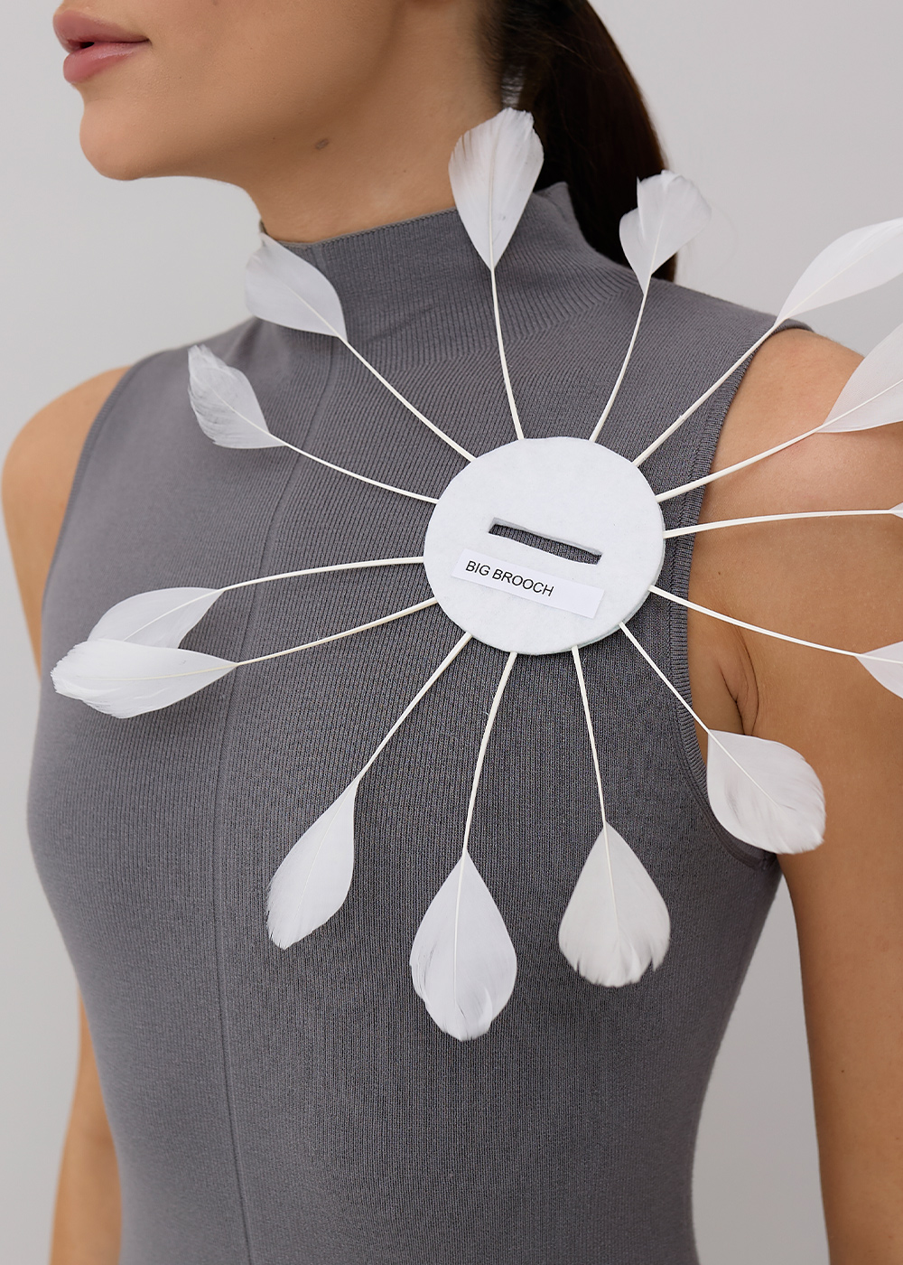 Overlay of feathers white