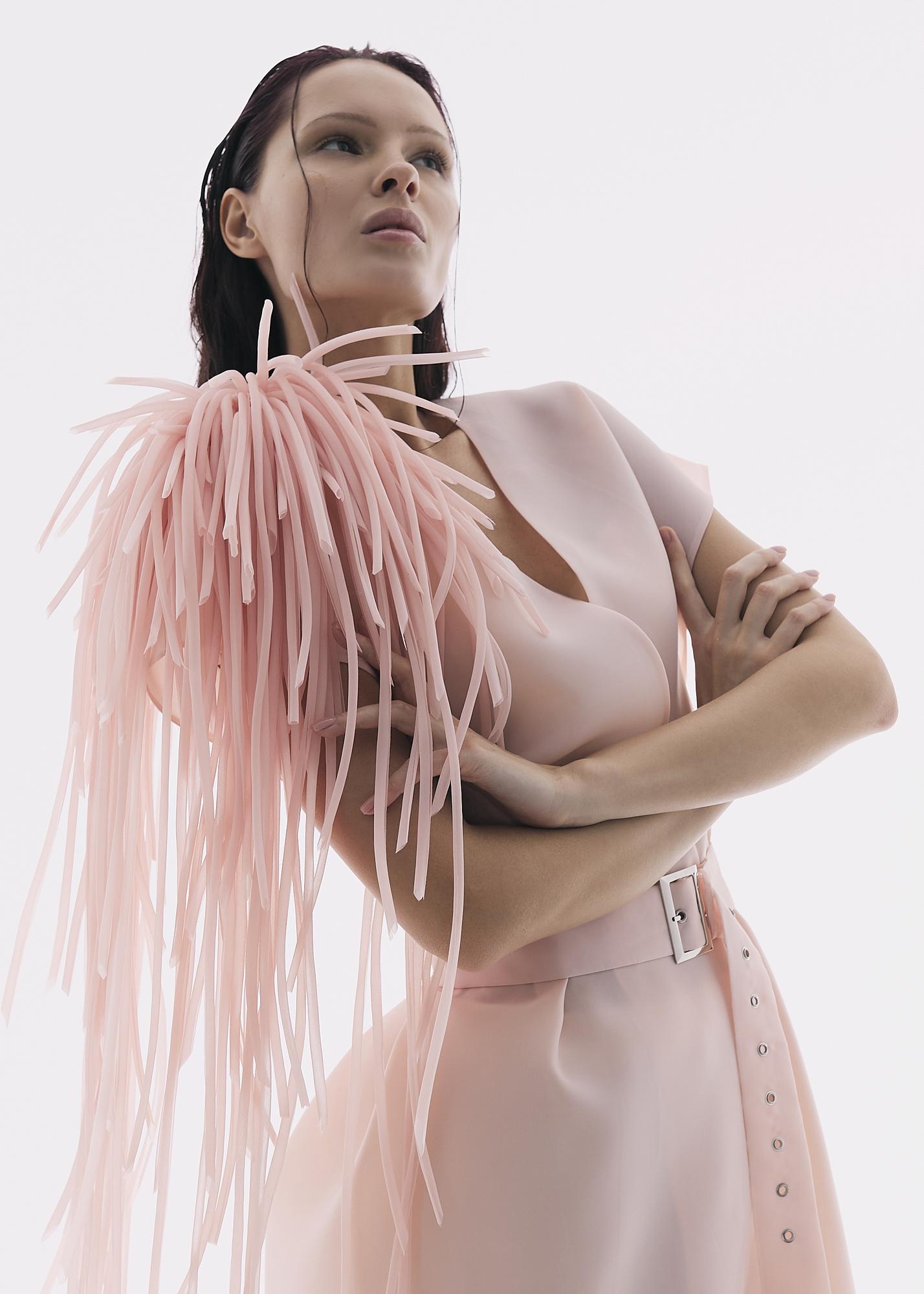 Vest maxi Reverie, pink