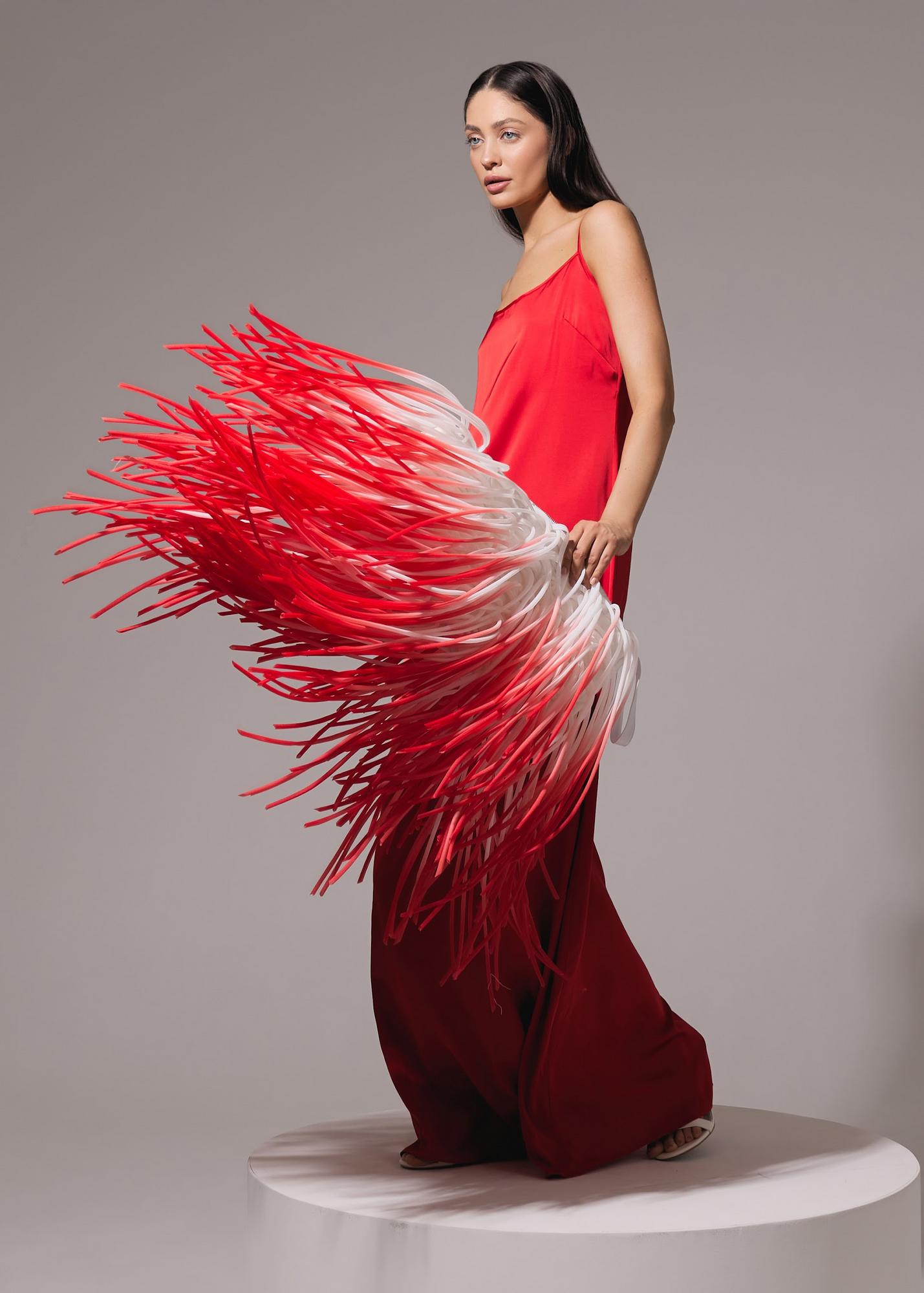 Bag ACTINIA OMBRE, red