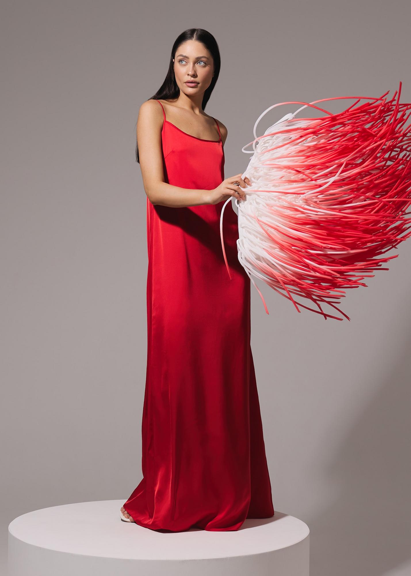 Combination dress red