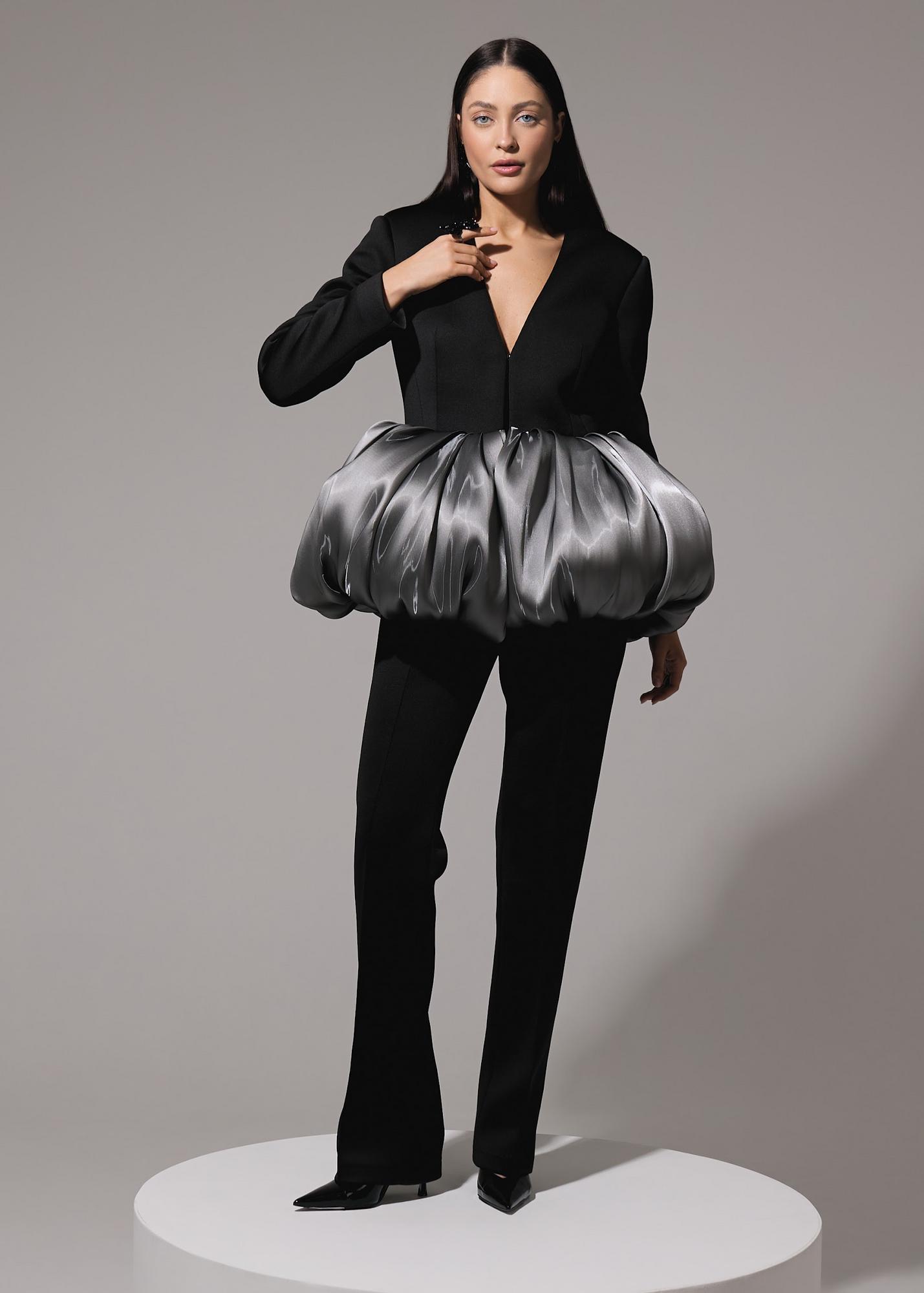 Jacket with basque Tidal, black