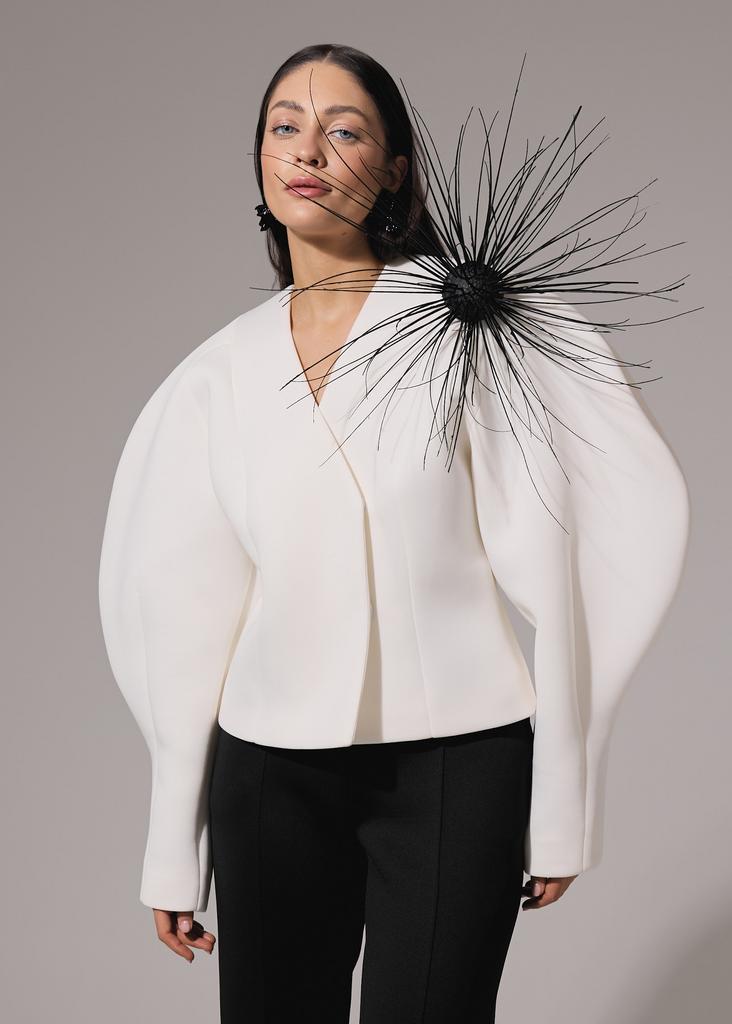 Brooch Sea hedgehog, black